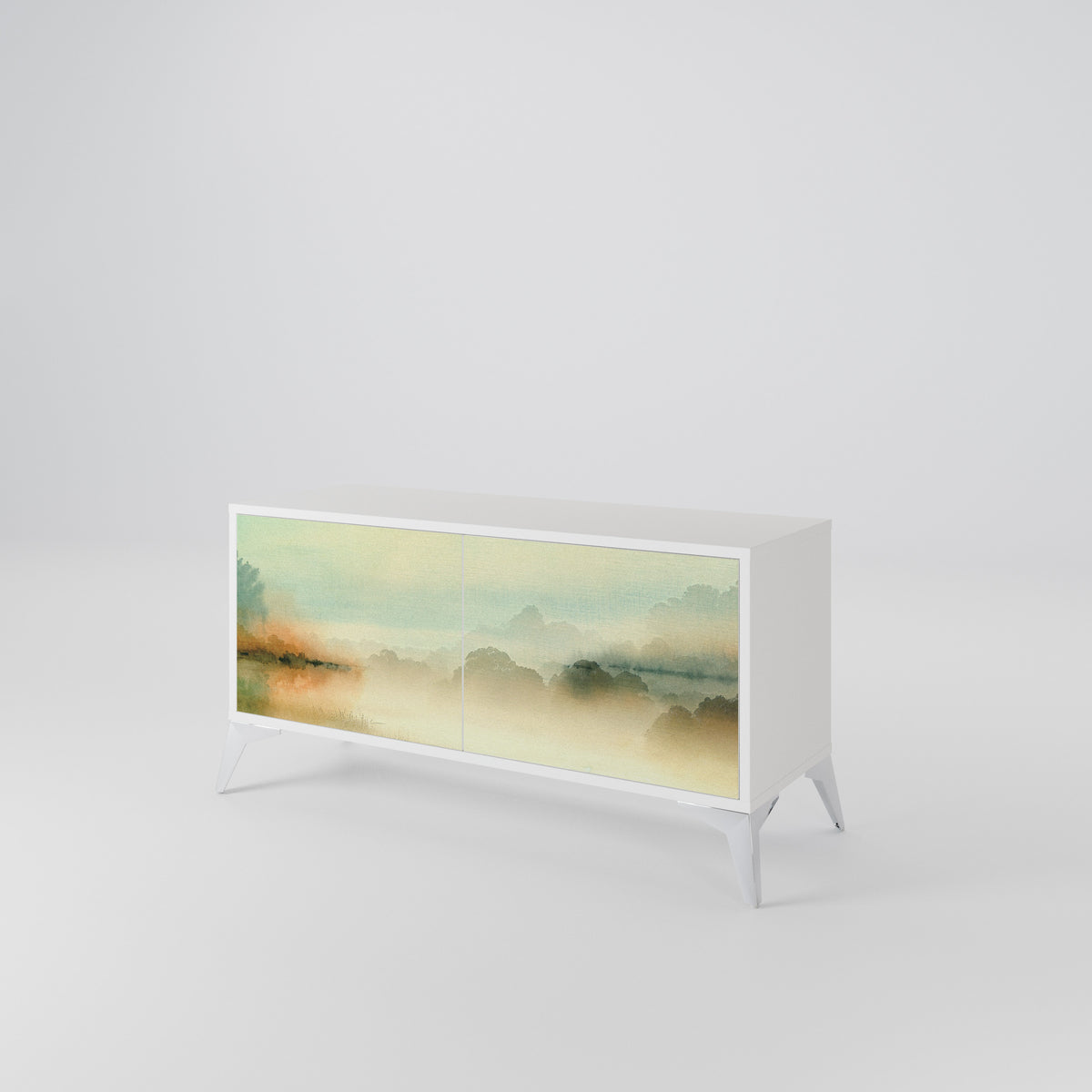 MORNING BY THE LAKE Mueble de TV Compacto de 2 puertas