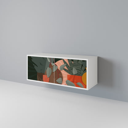 TROPICAL COMPOSITION Mueble de TV Compacto de 2 puertas