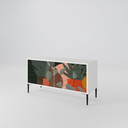TROPICAL COMPOSITION Mueble de TV Compacto de 2 puertas