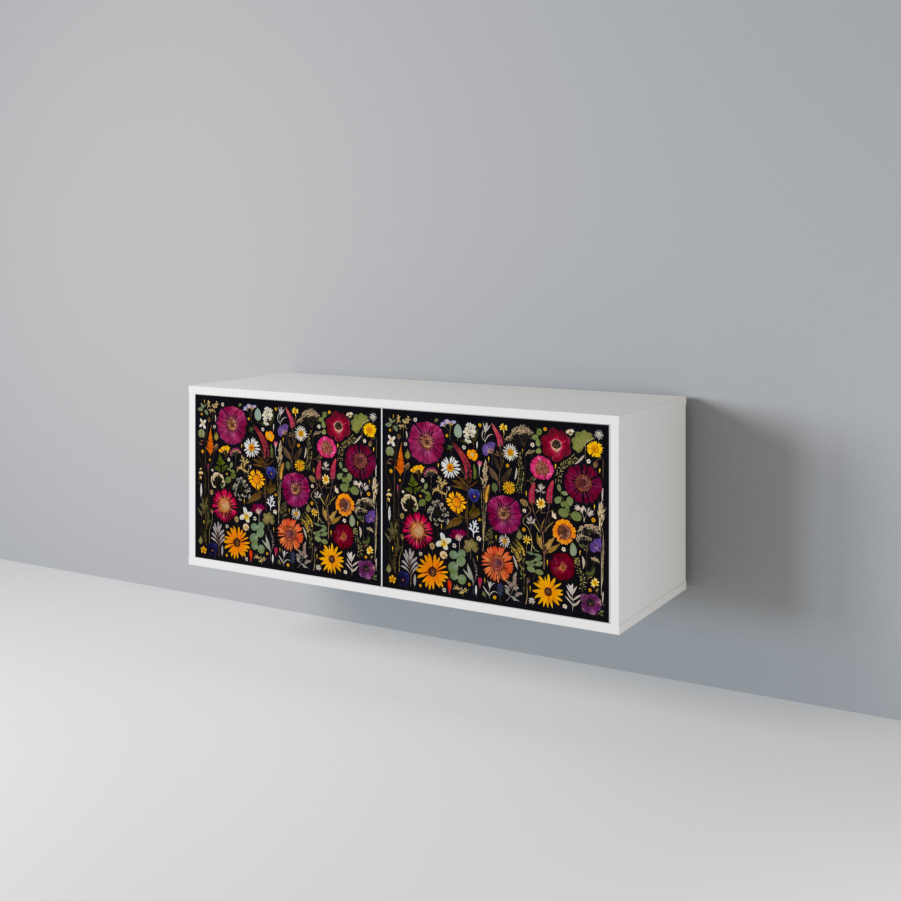 MIDNIGHT GARDEN Mueble de TV Compacto de 2 puertas