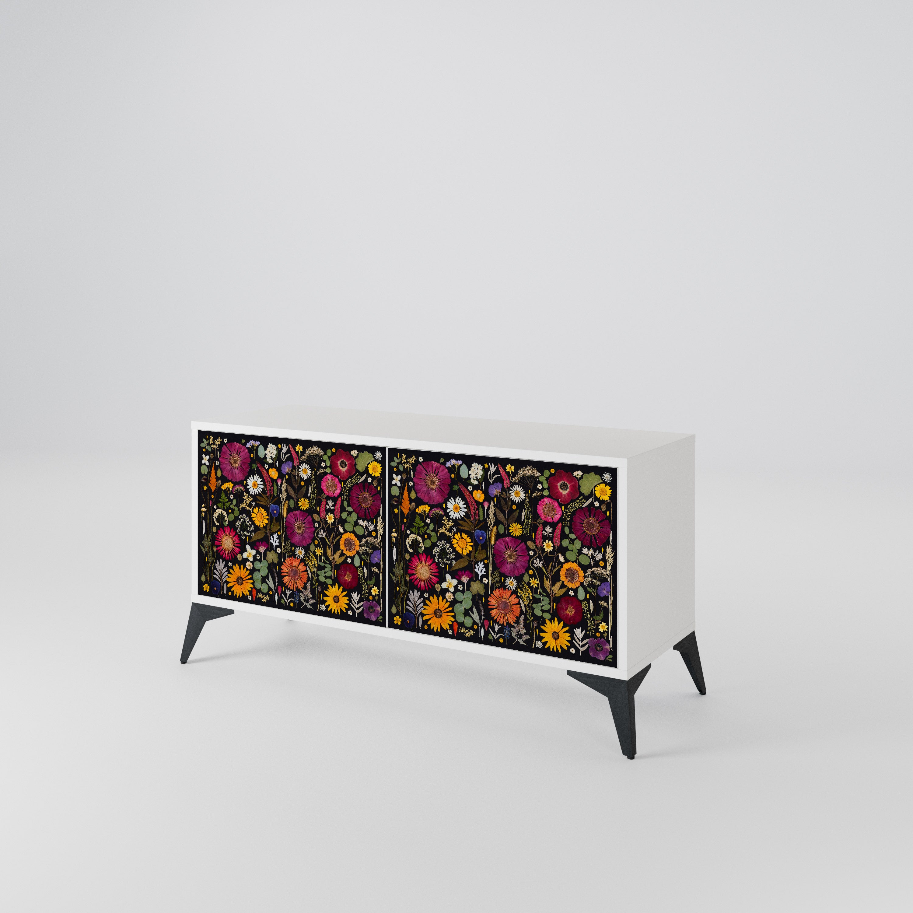 MIDNIGHT GARDEN Mueble de TV Compacto de 2 puertas