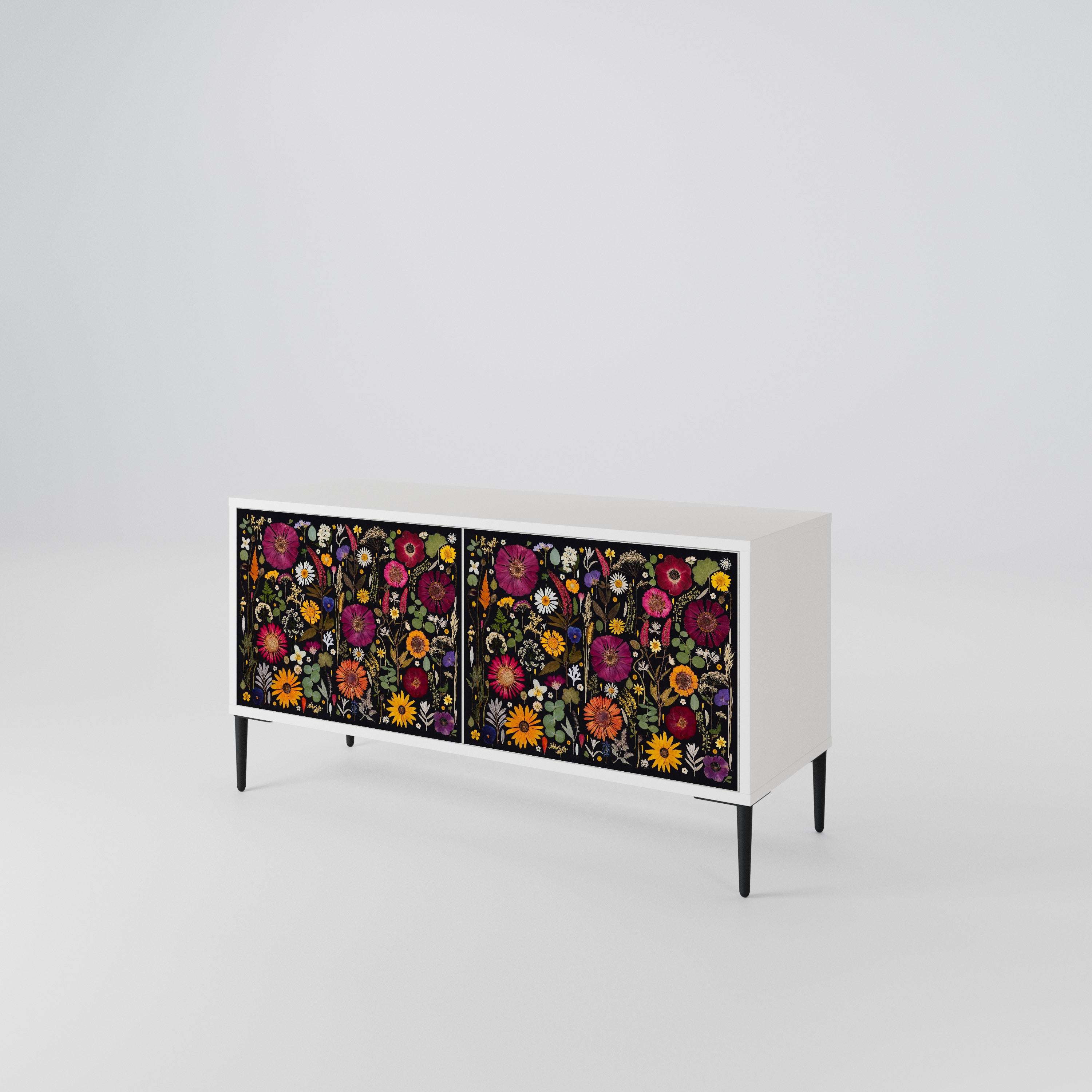MIDNIGHT GARDEN Mueble de TV Compacto de 2 puertas