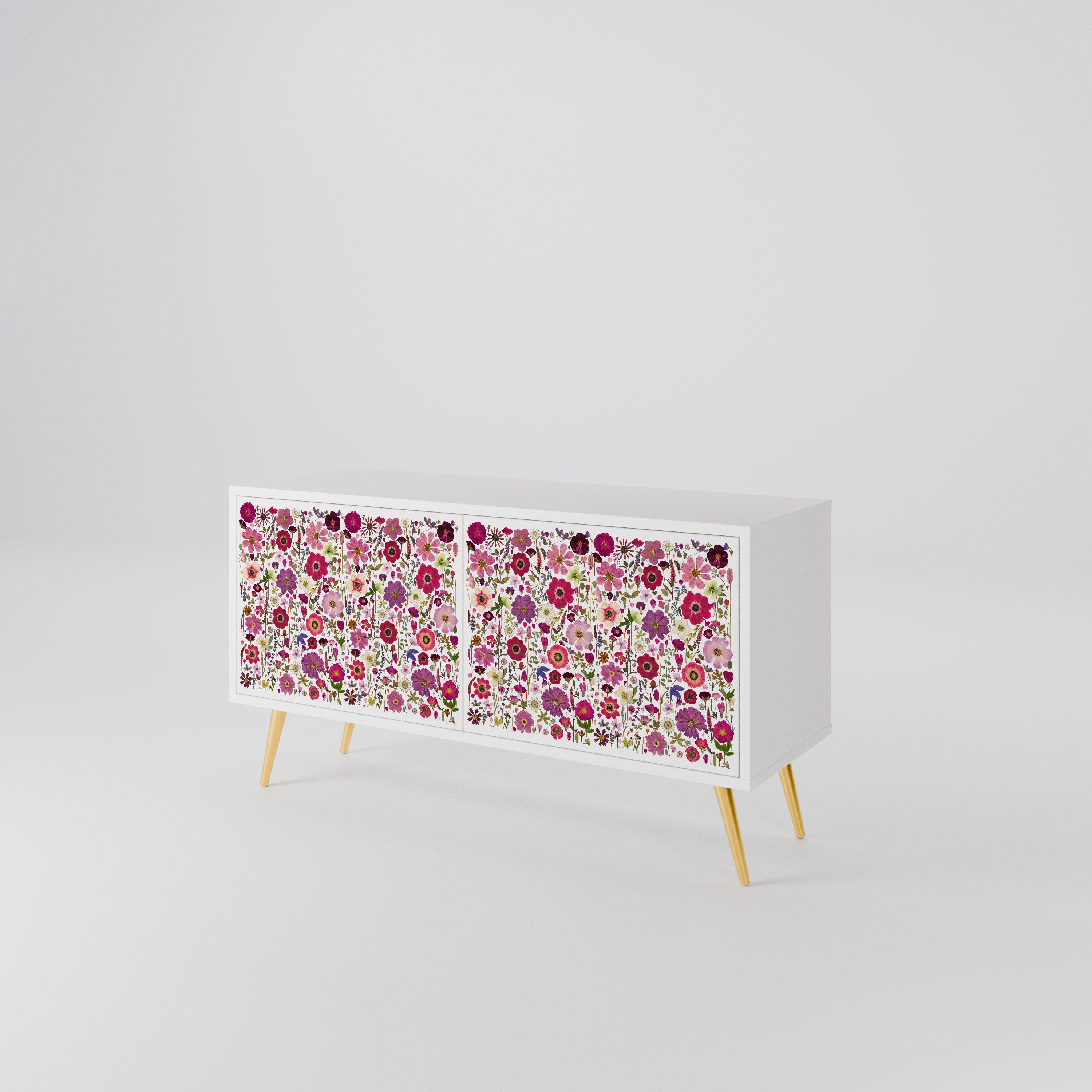 PETAL GARDEN Mueble de TV Compacto de 2 puertas
