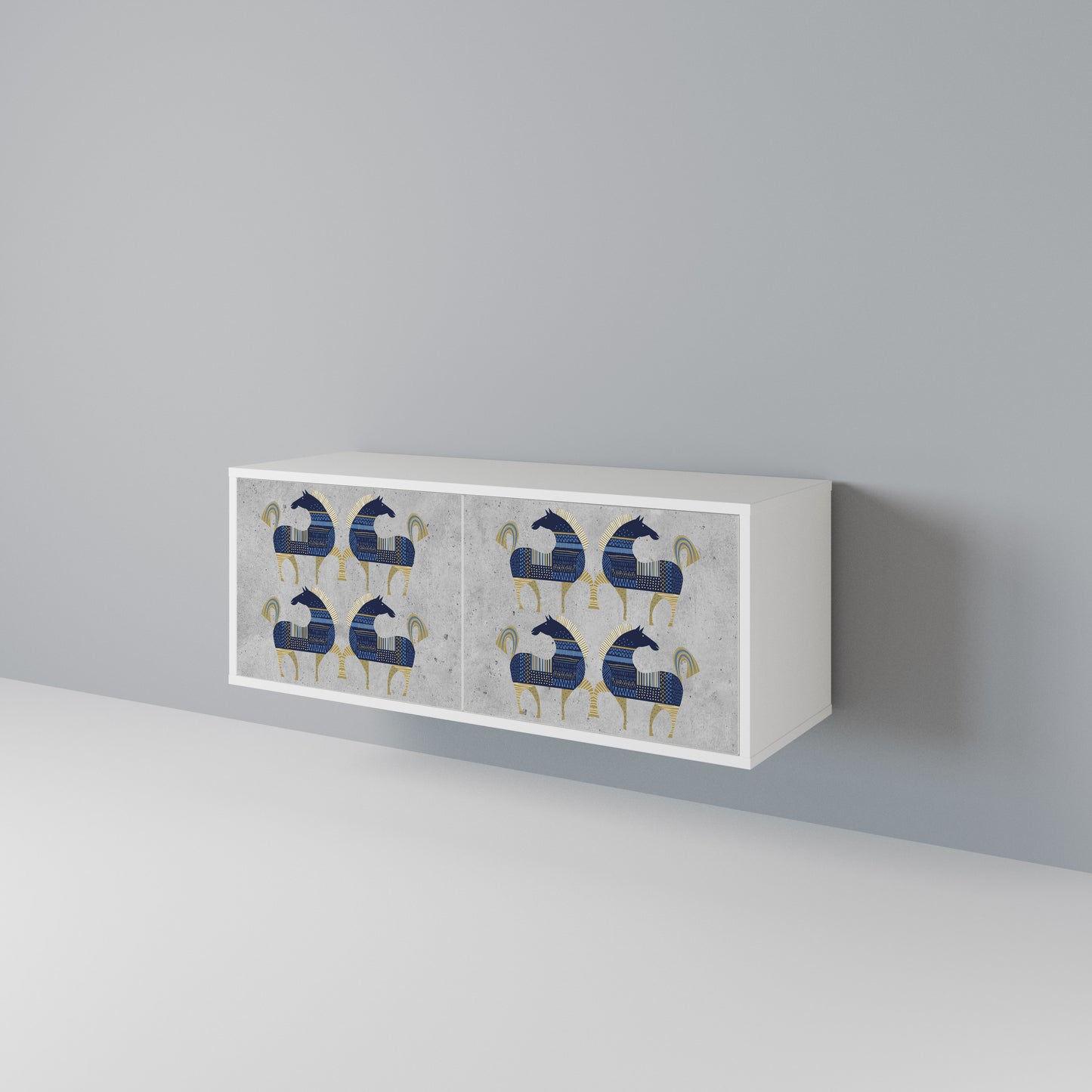 MAJESTIC STEED Mueble de TV Compacto de 2 puertas