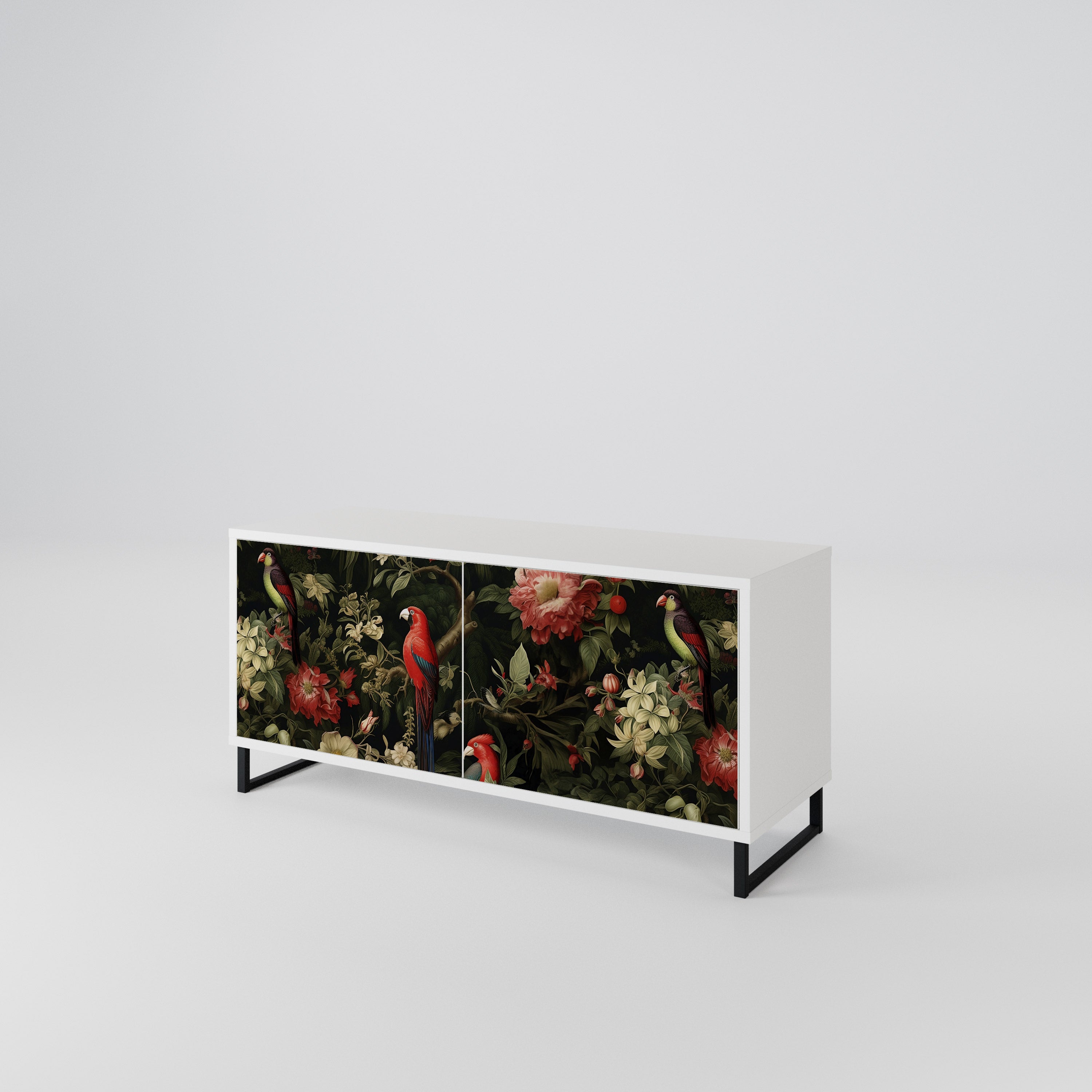 AVIAN GREENERY Mueble de TV Compacto de 2 puertas