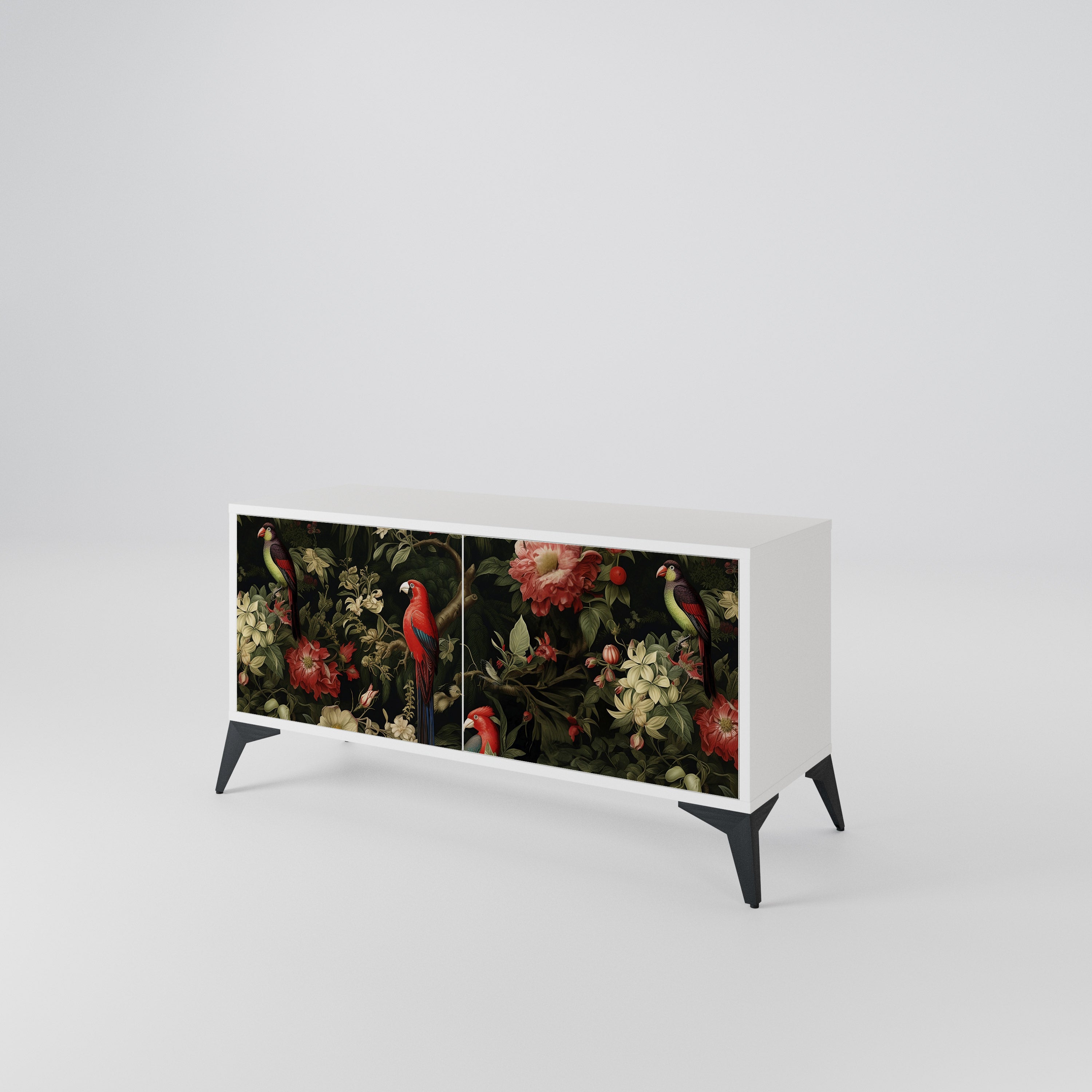 AVIAN GREENERY Mueble de TV Compacto de 2 puertas