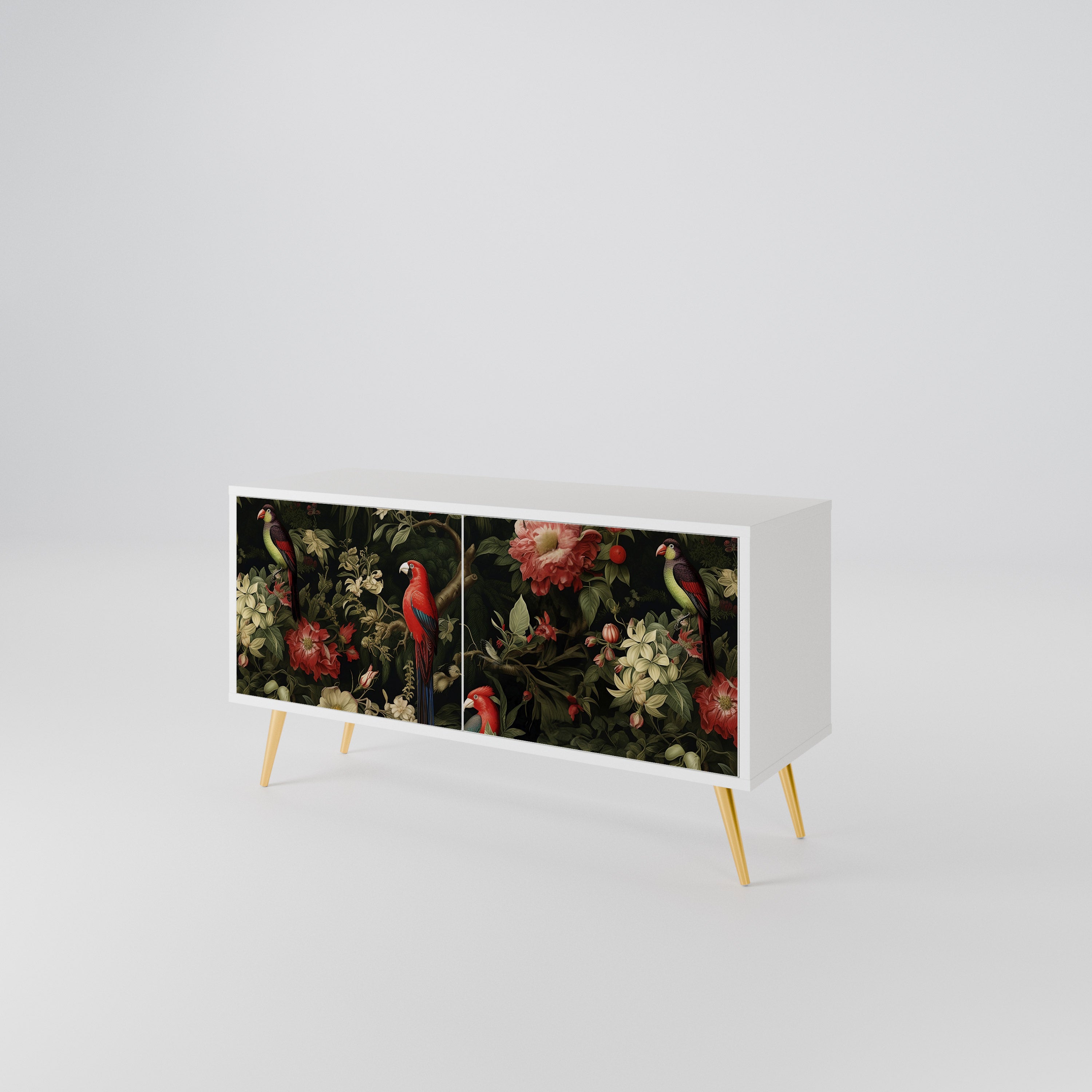 AVIAN GREENERY Mueble de TV Compacto de 2 puertas