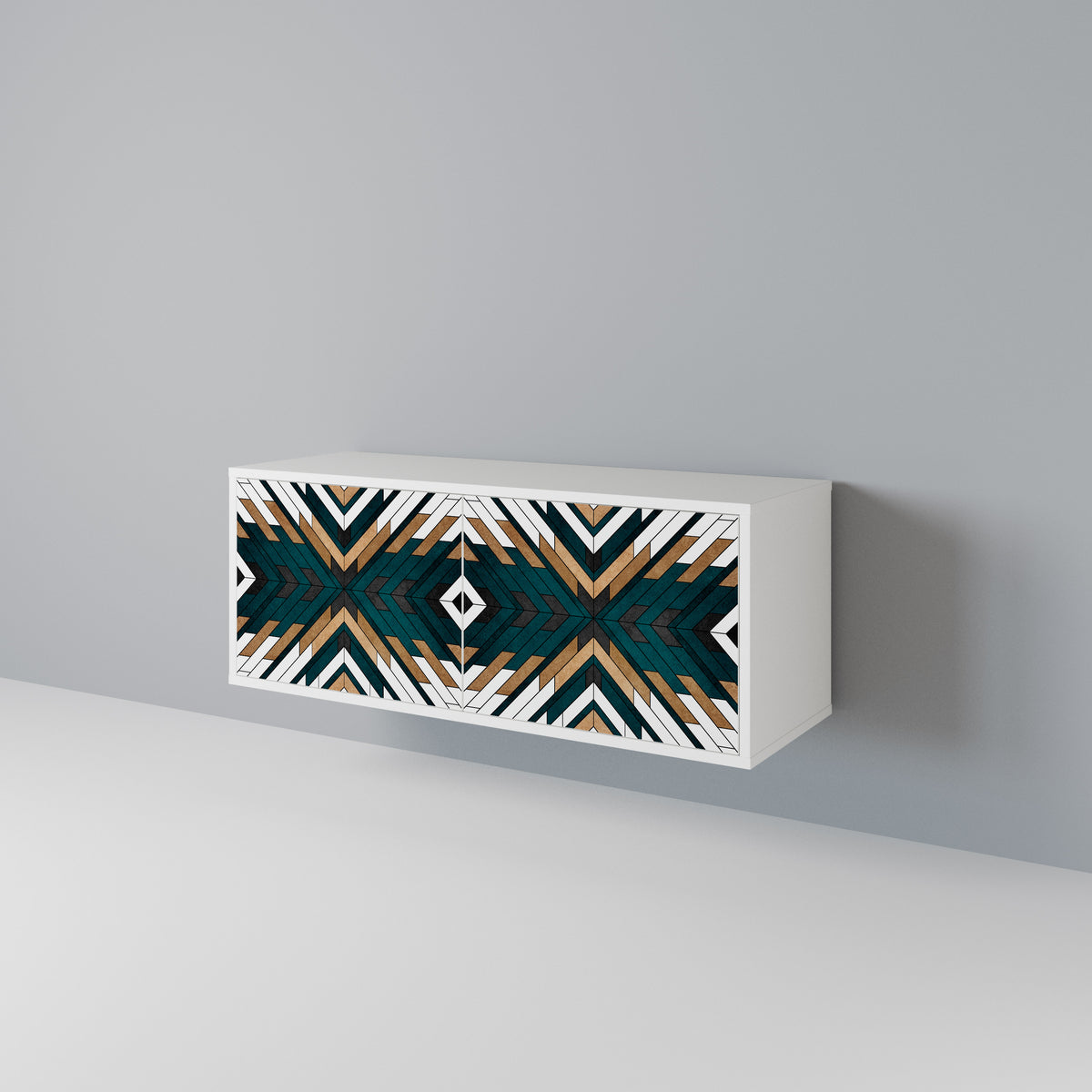ARTISTIC GEOMETRY Mueble de TV Compacto de 2 puertas