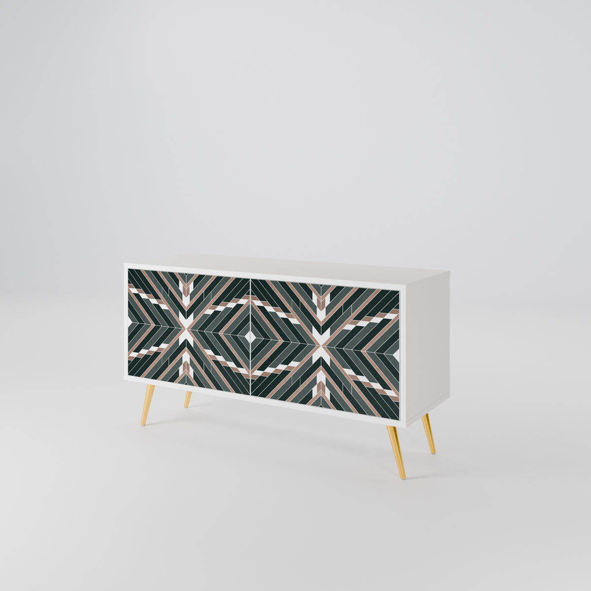 DIMENSION DELIGHTS Mueble de TV Compacto de 2 puertas