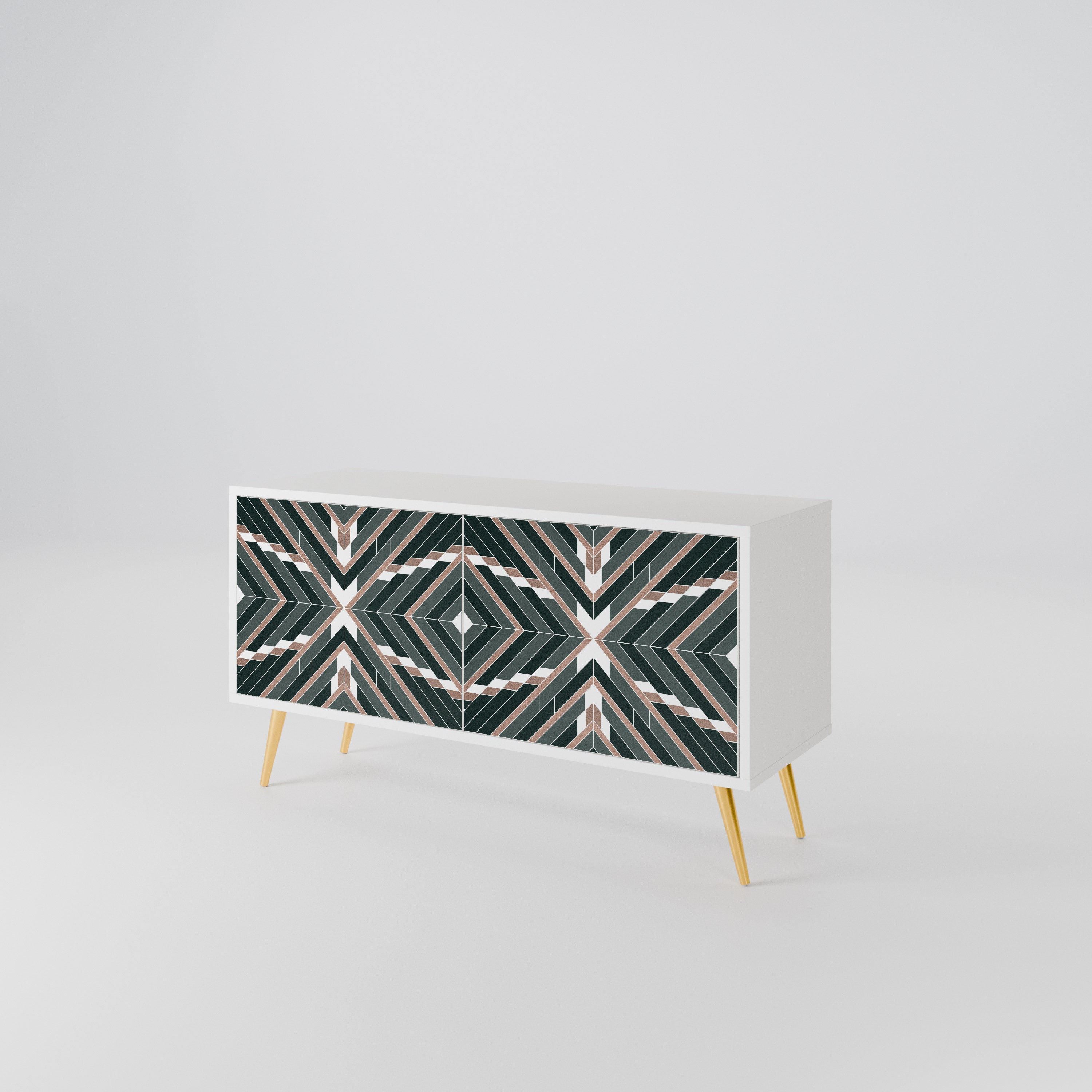 DIMENSION DELIGHTS Mueble de TV Compacto de 2 puertas