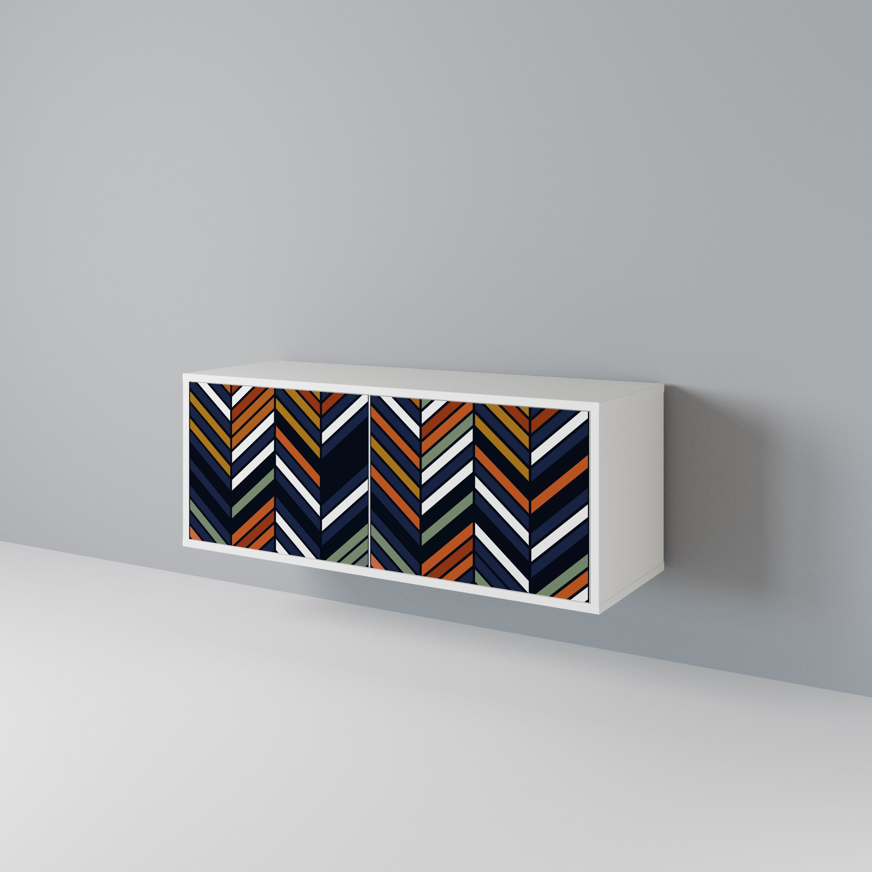 VIBRANT PATCHWORK Mueble de TV Compacto de 2 puertas