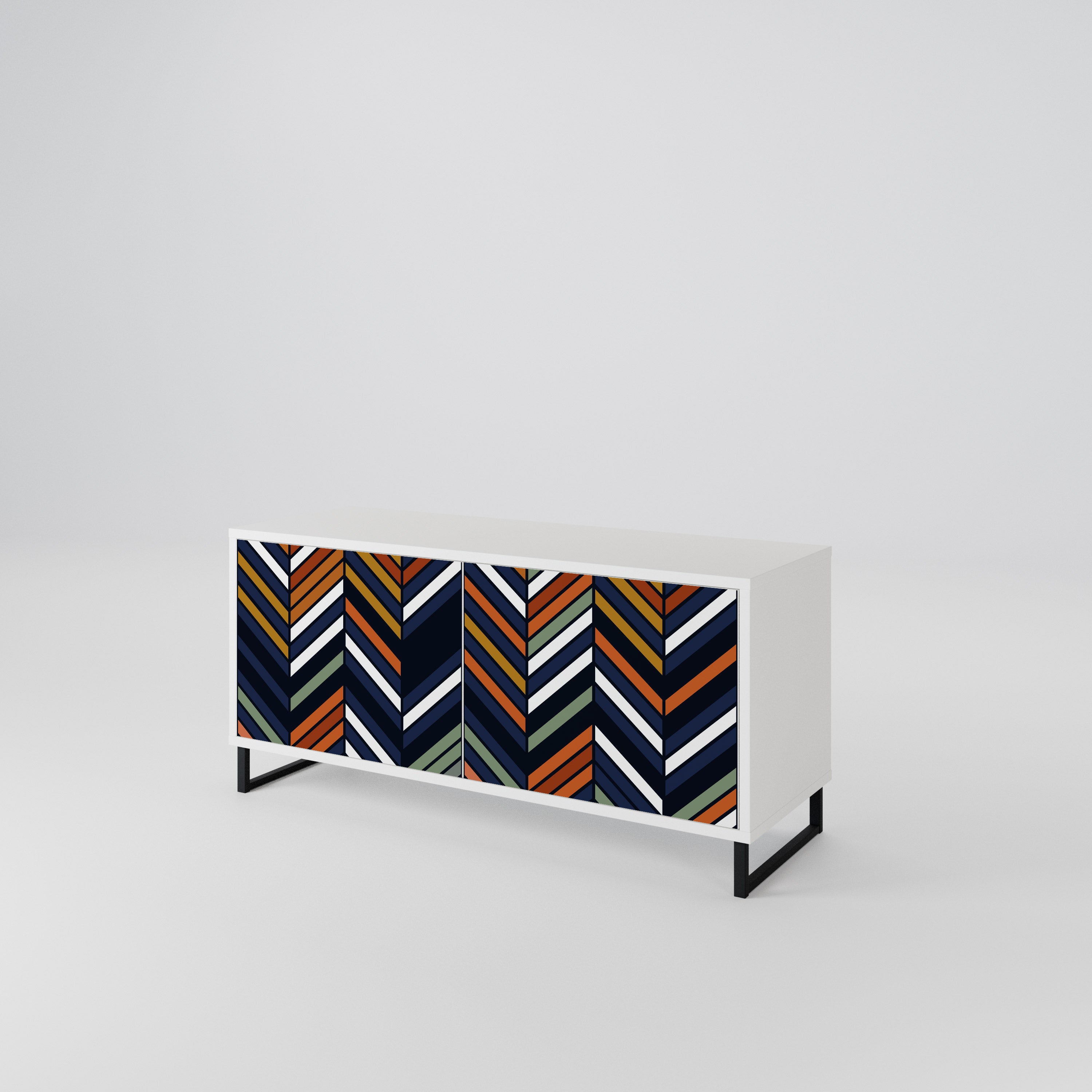 VIBRANT PATCHWORK Mueble de TV Compacto de 2 puertas