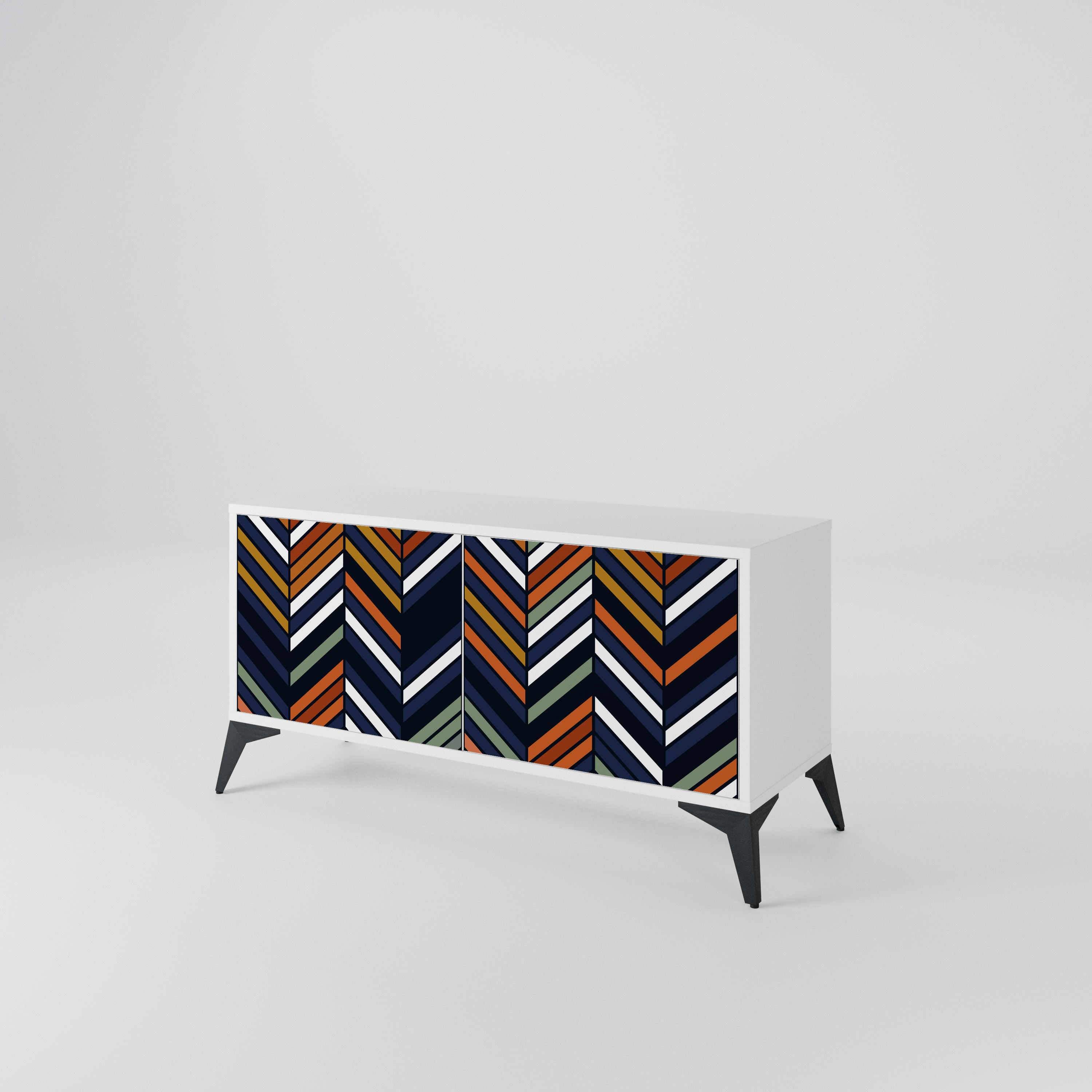 VIBRANT PATCHWORK Mueble de TV Compacto de 2 puertas