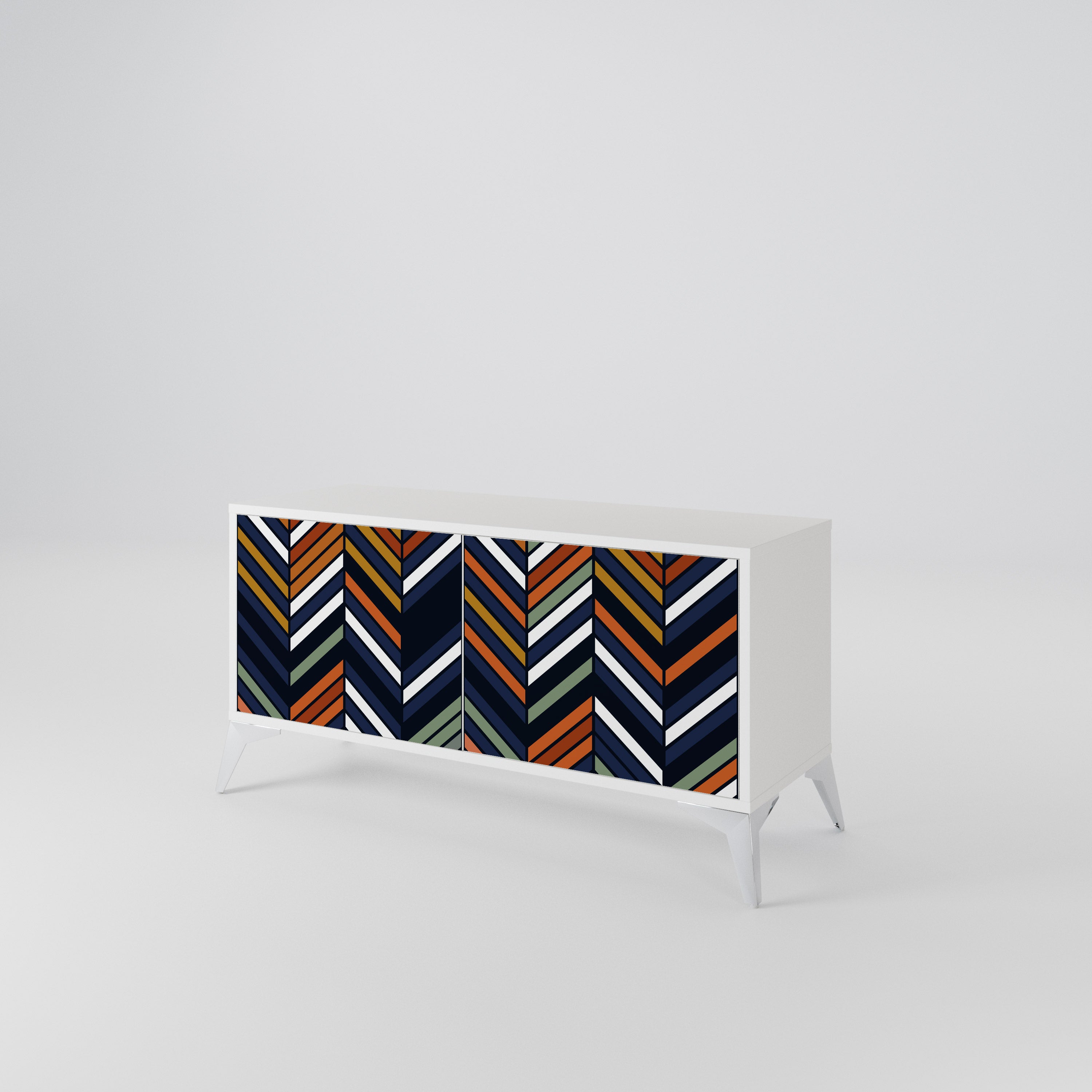 VIBRANT PATCHWORK Mueble de TV Compacto de 2 puertas