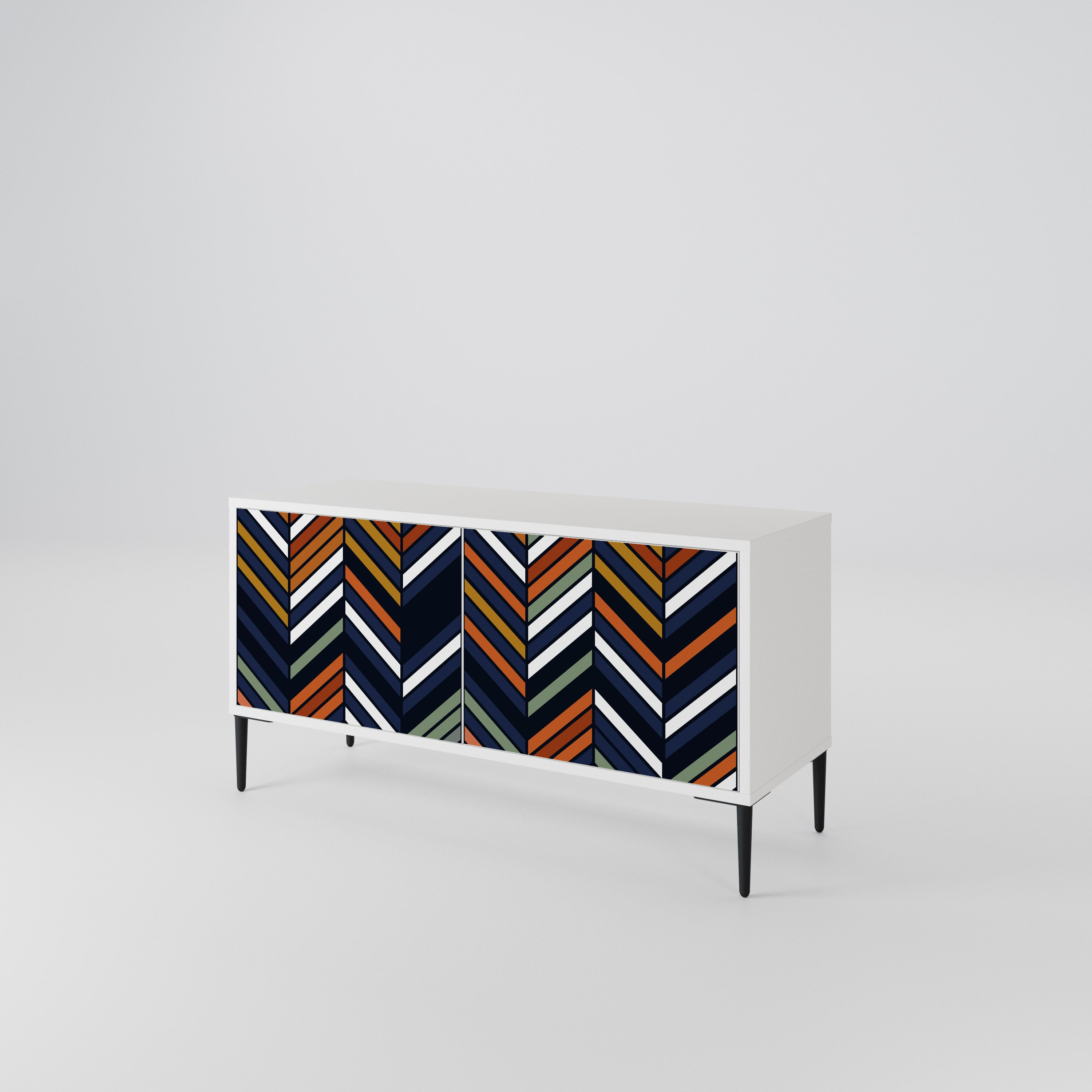 VIBRANT PATCHWORK Mueble de TV Compacto de 2 puertas