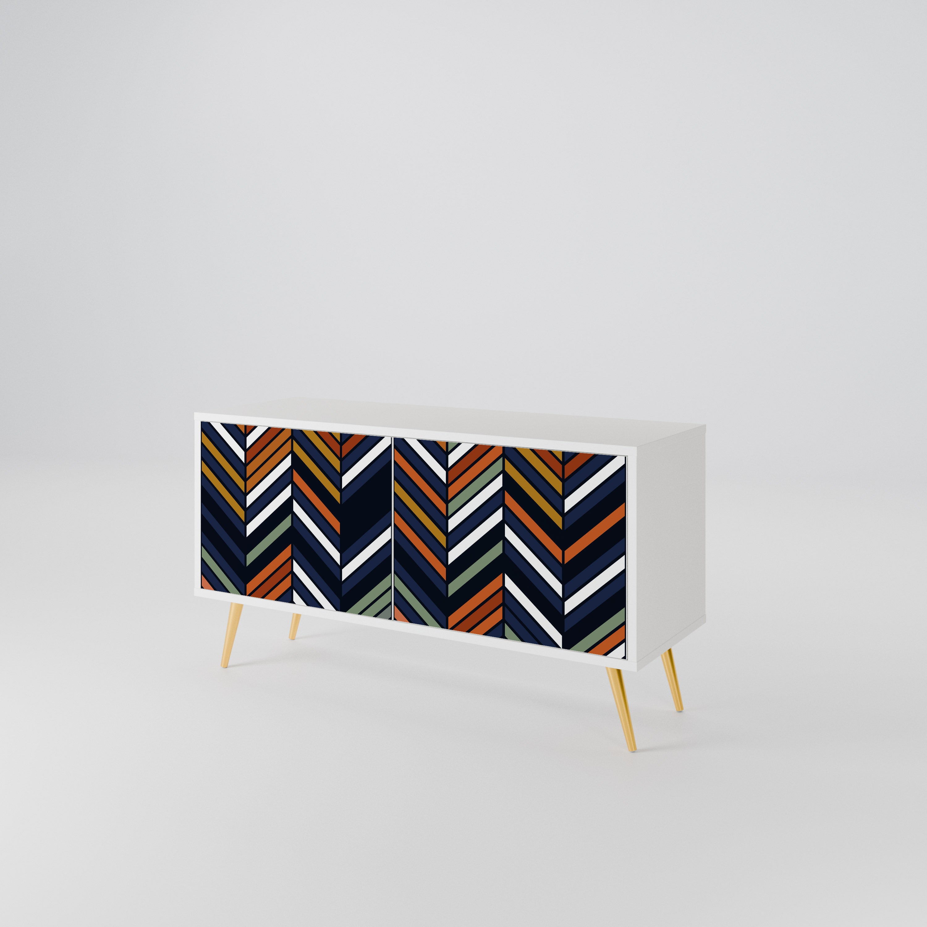 VIBRANT PATCHWORK Mueble de TV Compacto de 2 puertas