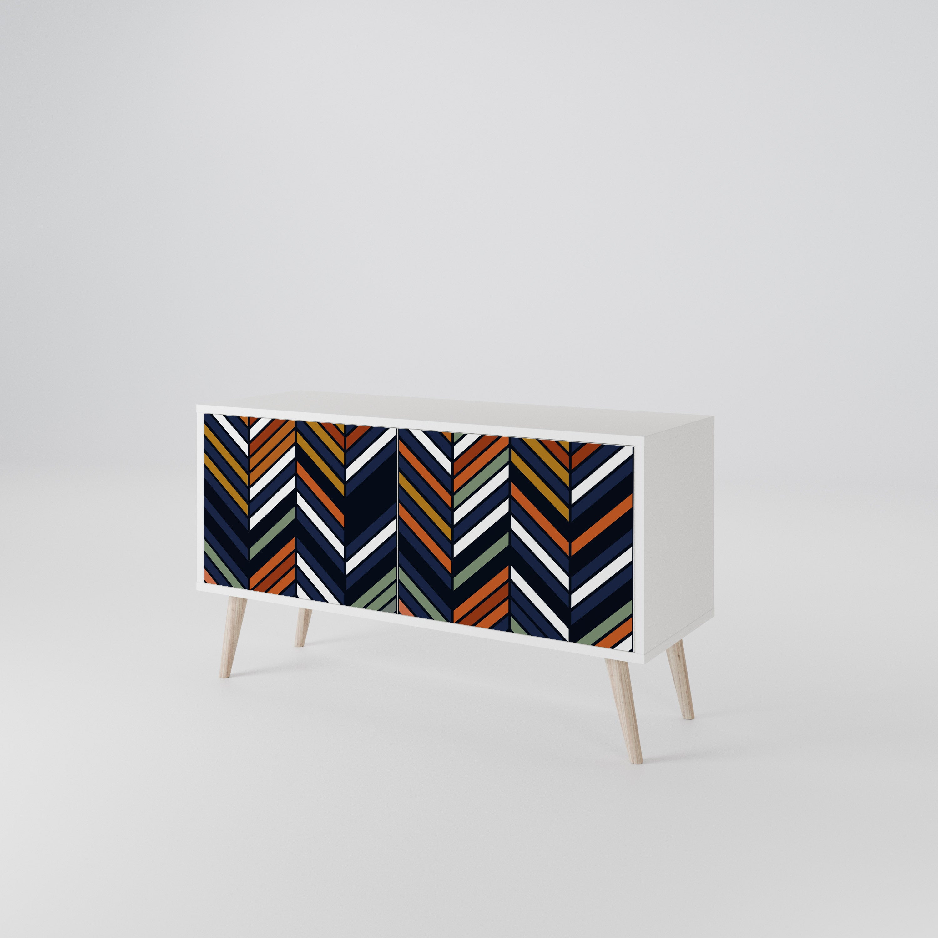 VIBRANT PATCHWORK Mueble de TV Compacto de 2 puertas