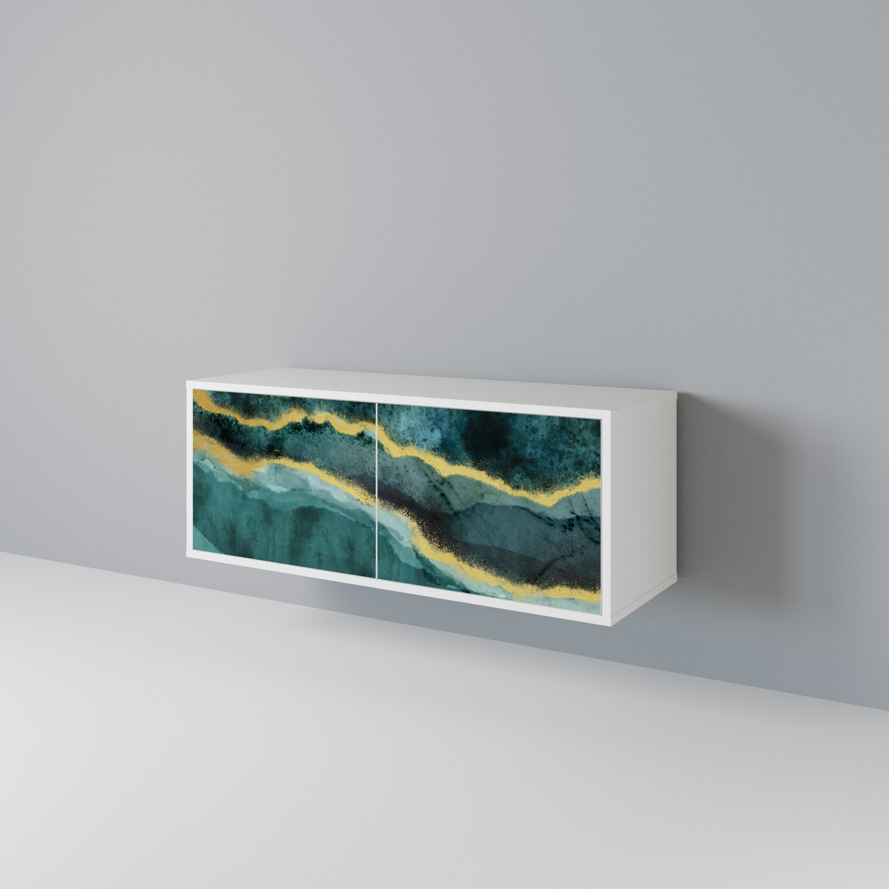 GOLDRUSH ODYSSEY Mueble de TV Compacto de 2 puertas
