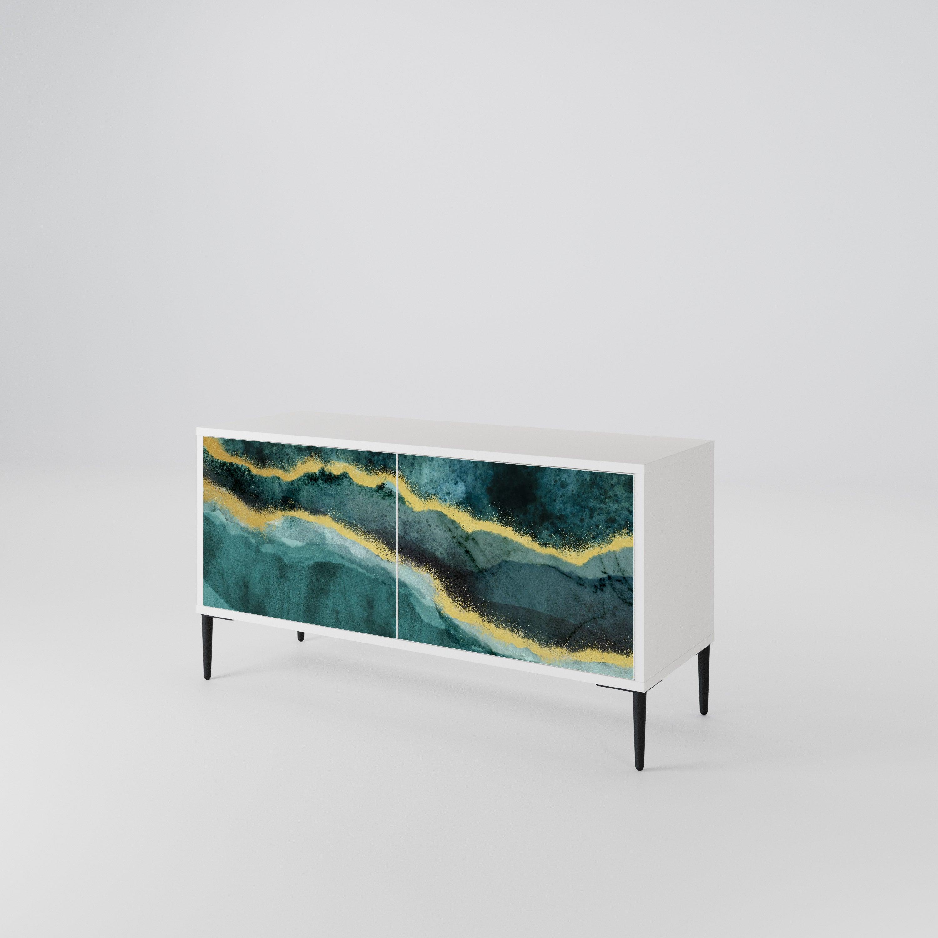 GOLDRUSH ODYSSEY Mueble de TV Compacto de 2 puertas