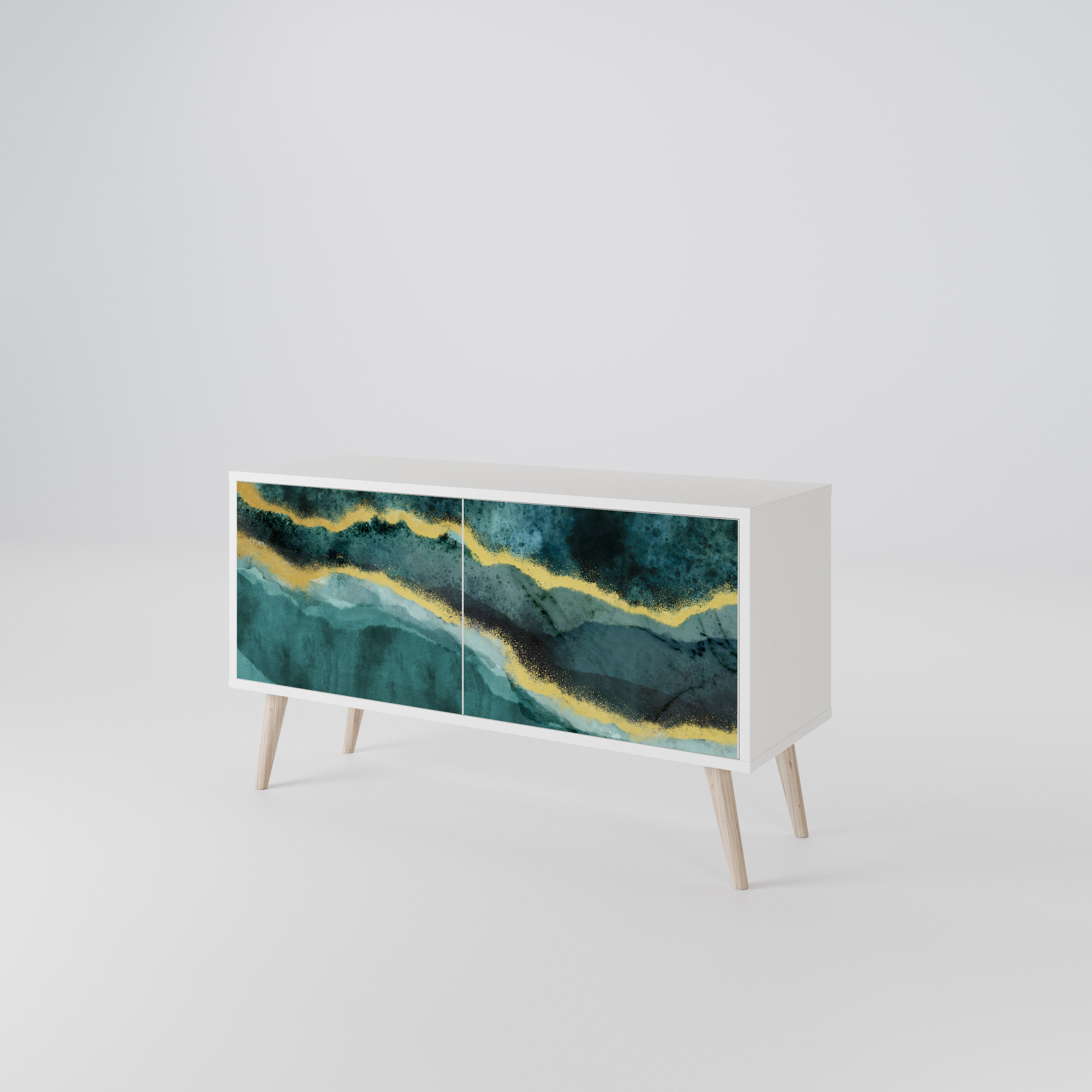 GOLDRUSH ODYSSEY Mueble de TV Compacto de 2 puertas