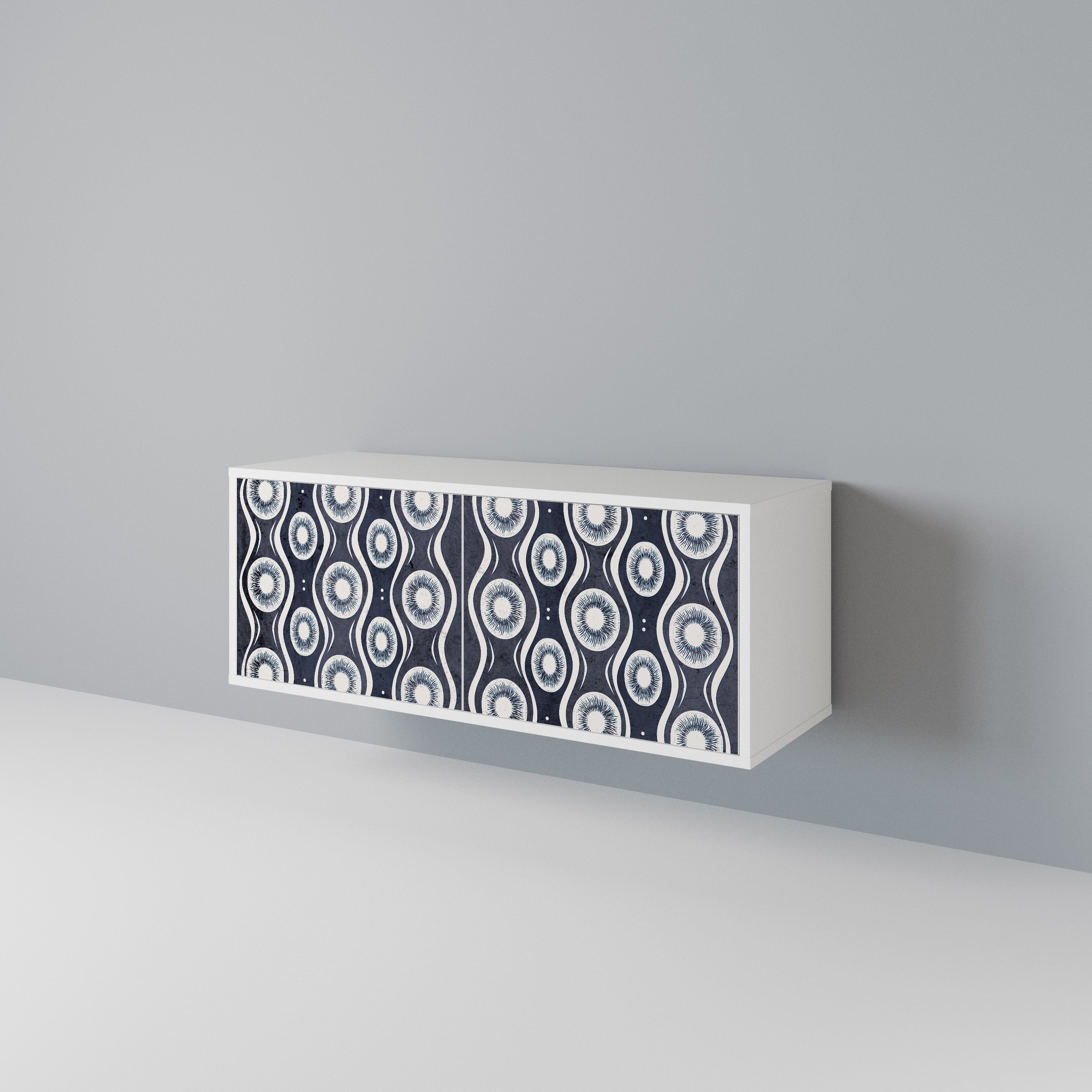 GRAPHITE EYES Mueble de TV Compacto de 2 puertas
