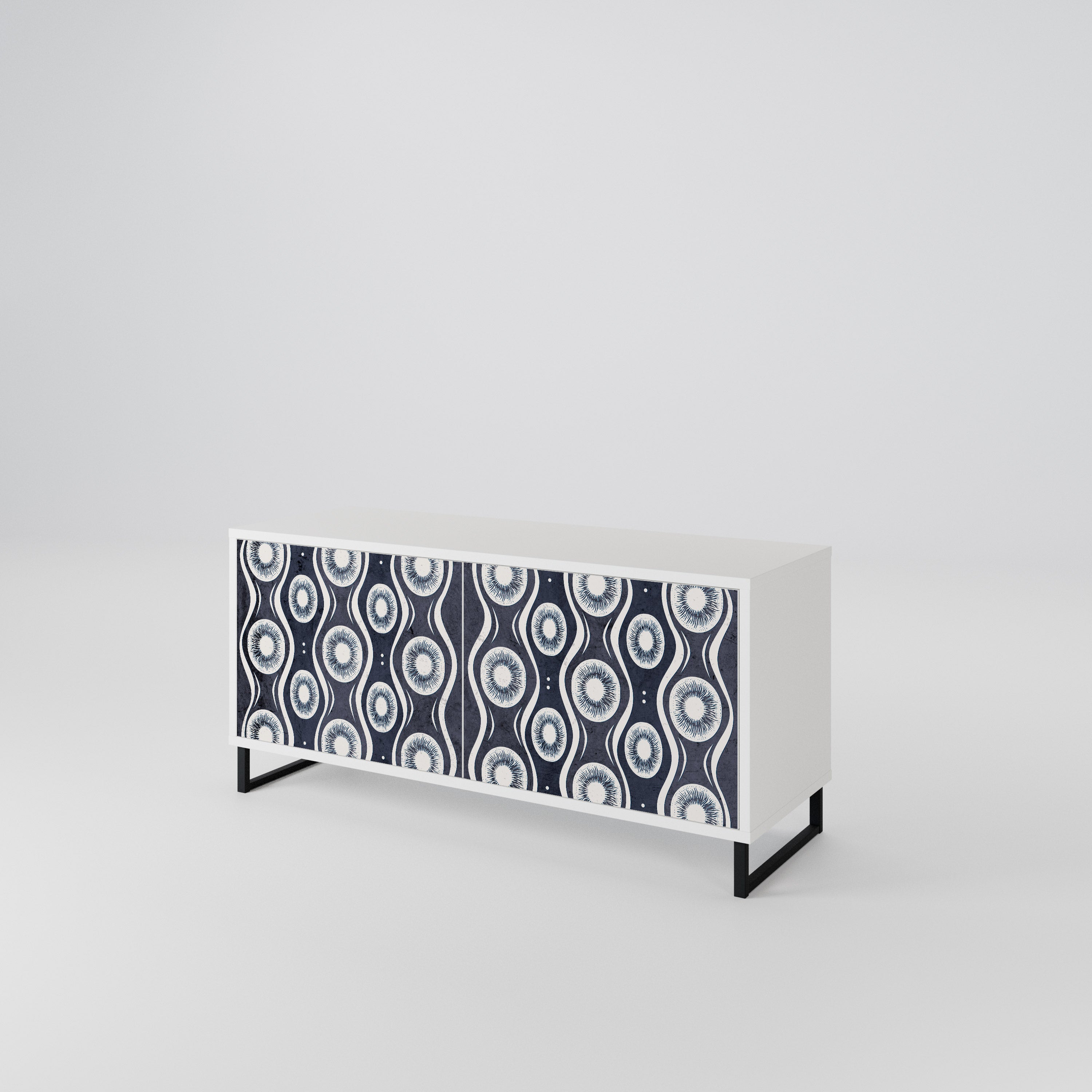 GRAPHITE EYES Mueble de TV Compacto de 2 puertas