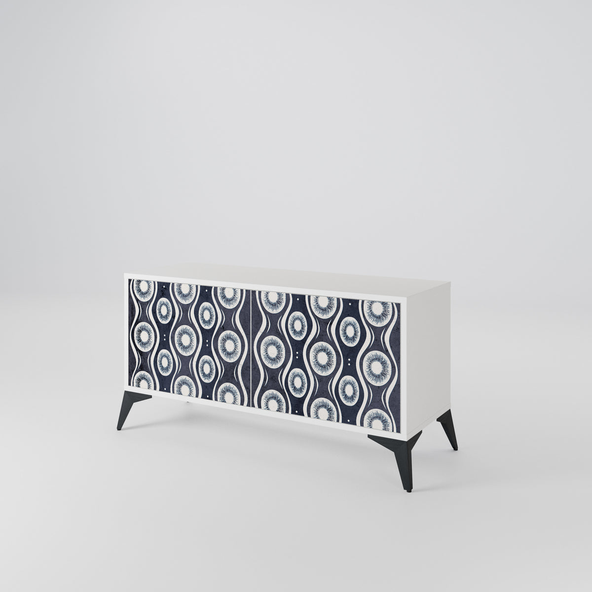 GRAPHITE EYES Mueble de TV Compacto de 2 puertas
