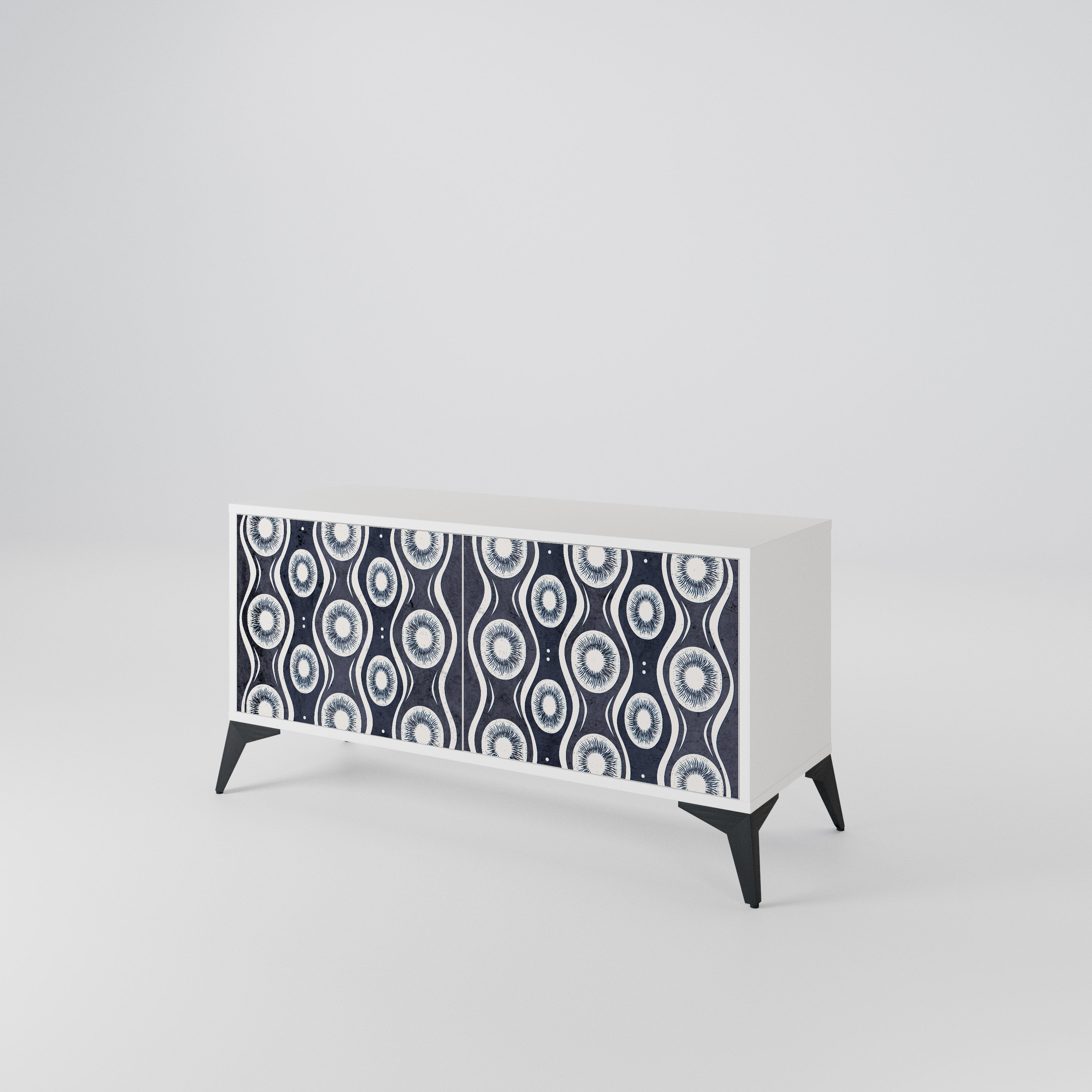 GRAPHITE EYES Mueble de TV Compacto de 2 puertas