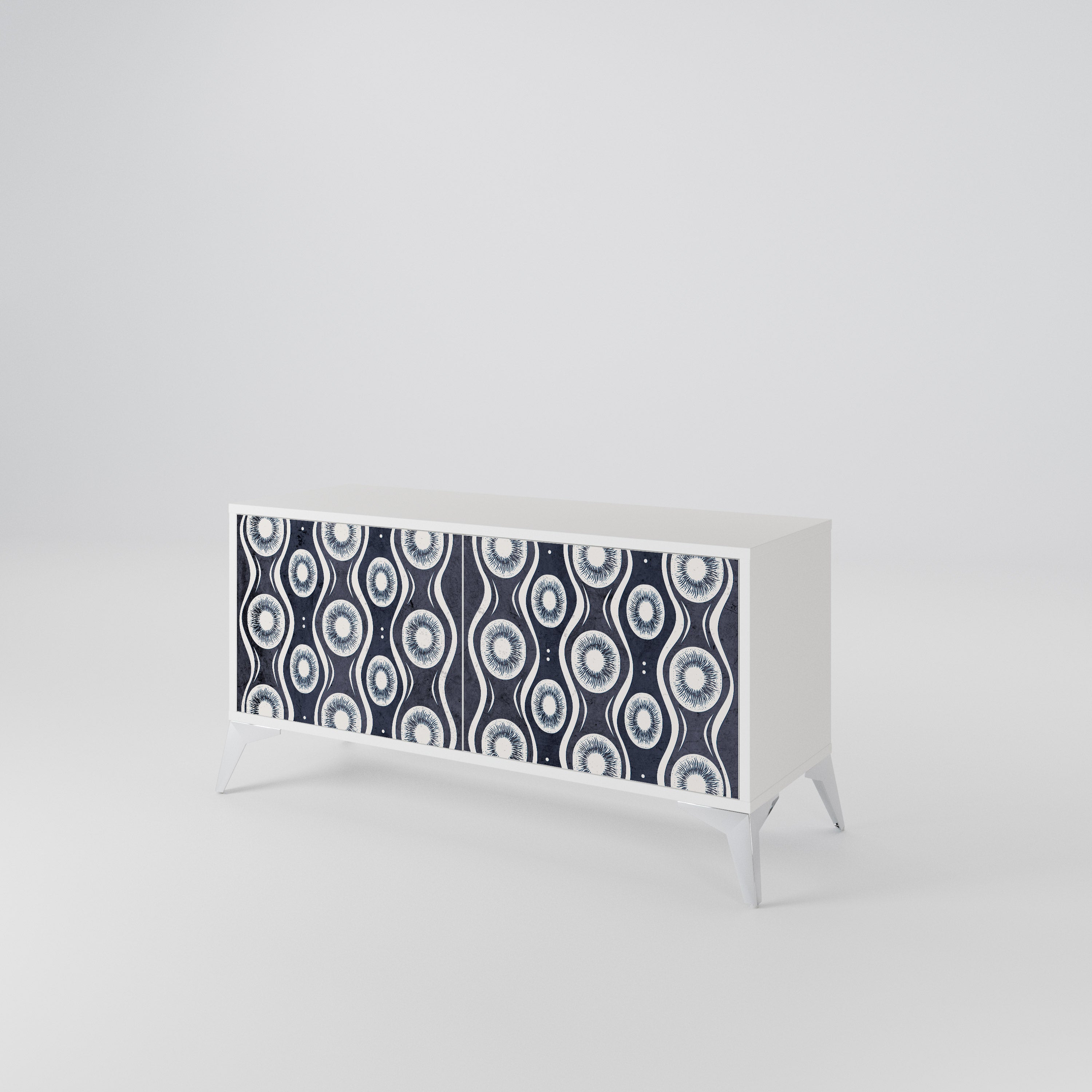 GRAPHITE EYES Mueble de TV Compacto de 2 puertas