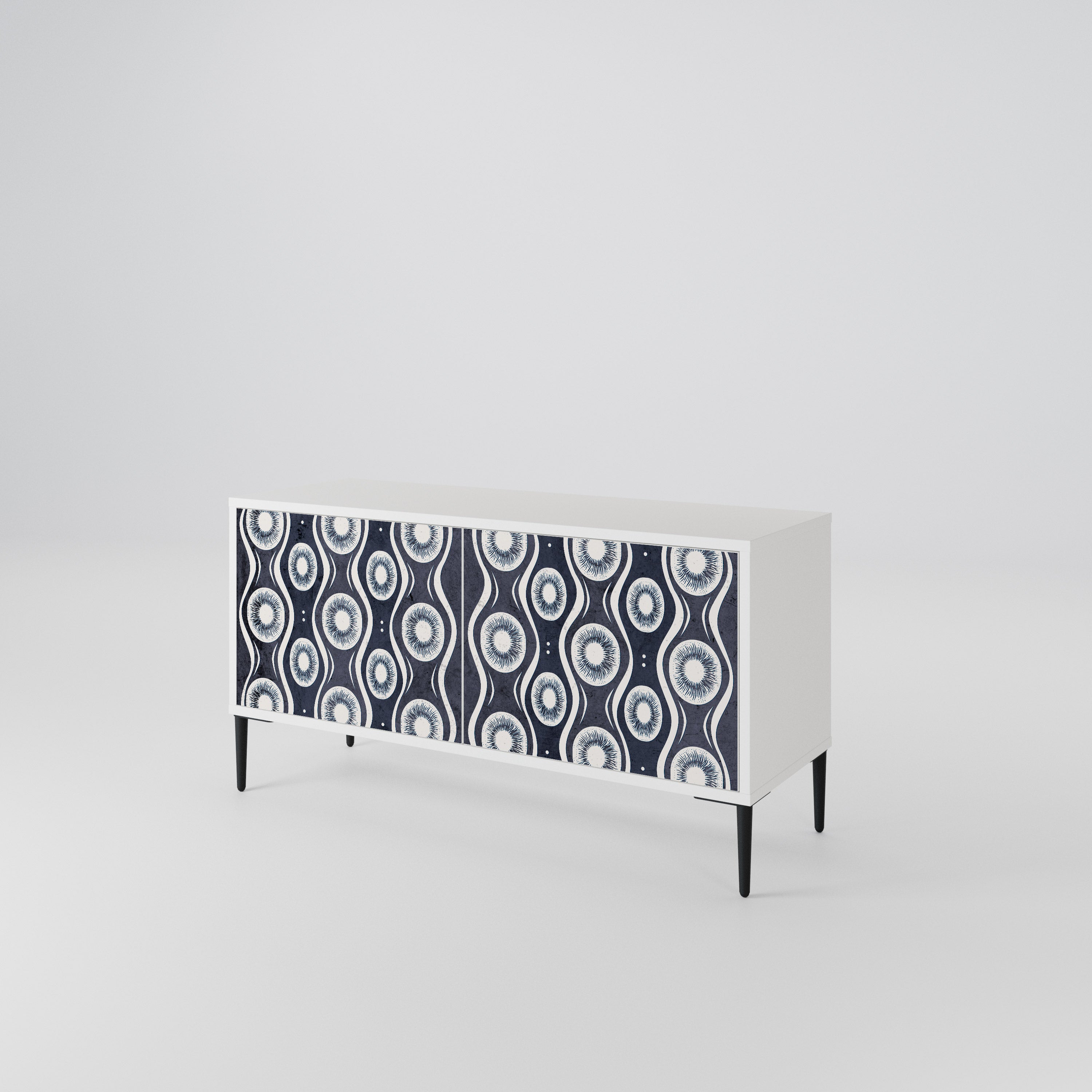 GRAPHITE EYES Mueble de TV Compacto de 2 puertas