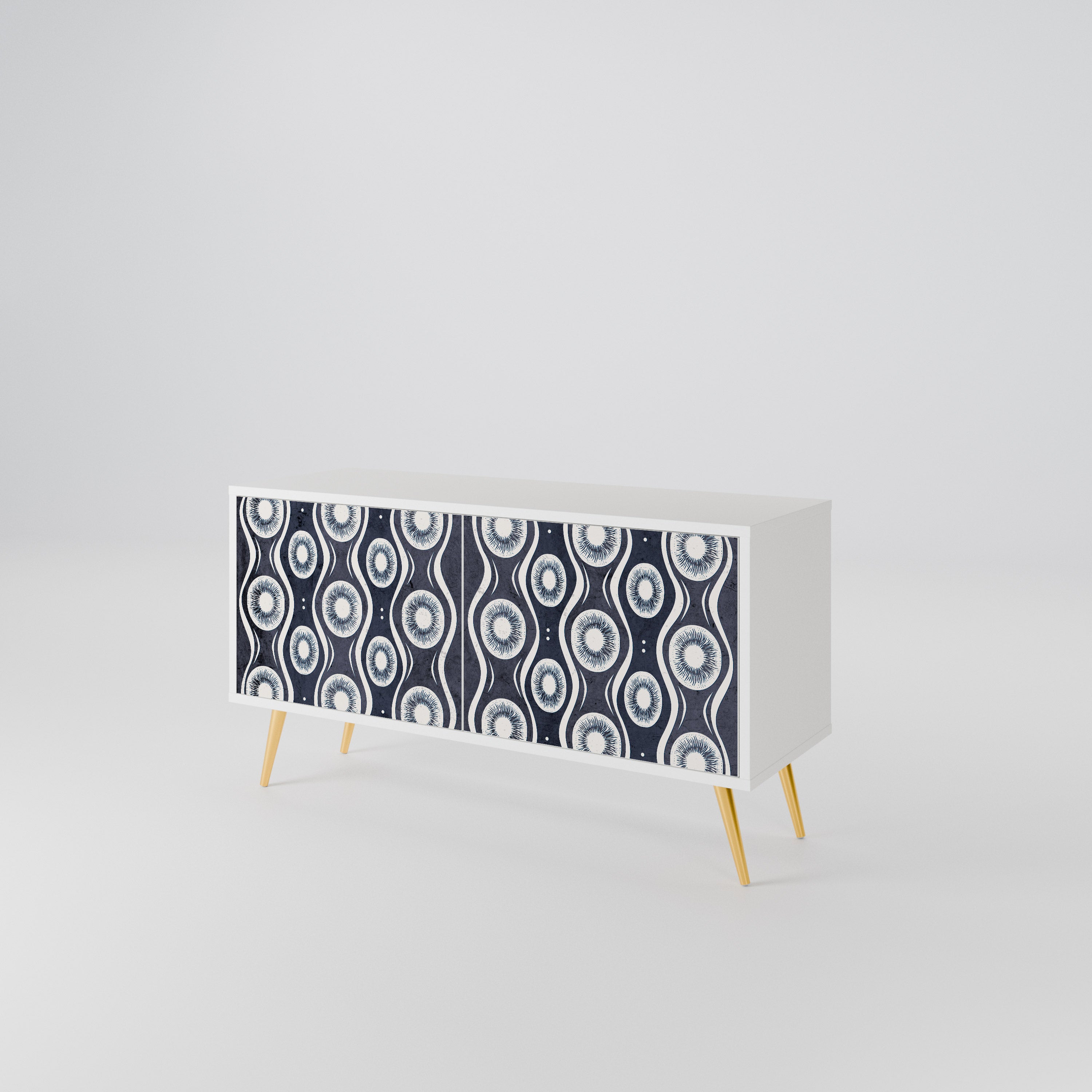 GRAPHITE EYES Mueble de TV Compacto de 2 puertas