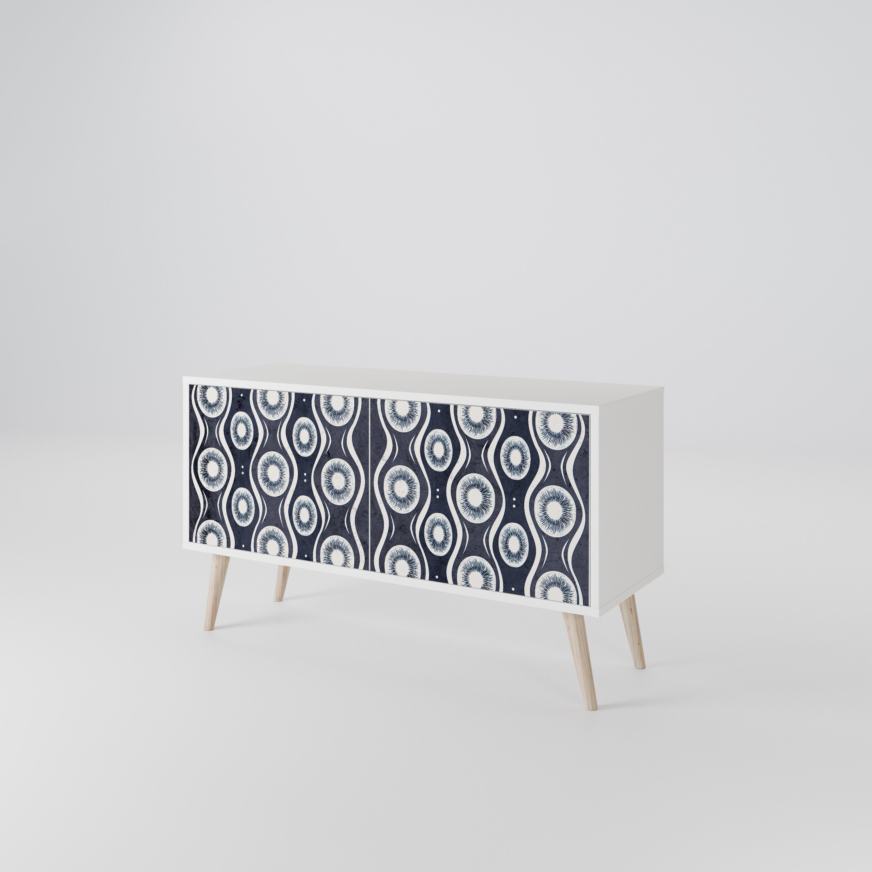 GRAPHITE EYES Mueble de TV Compacto de 2 puertas