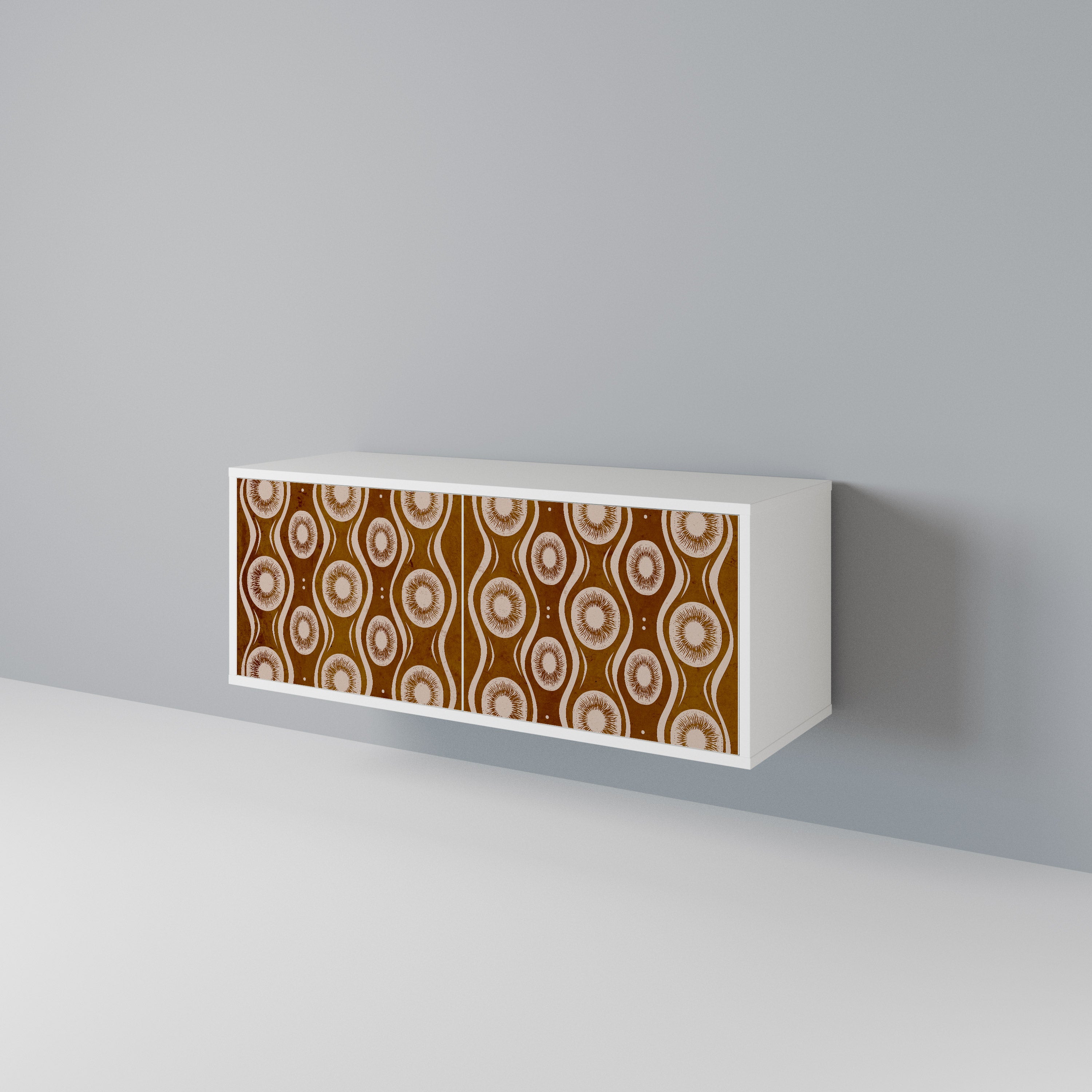 BROWN EYES Mueble de TV Compacto de 2 puertas
