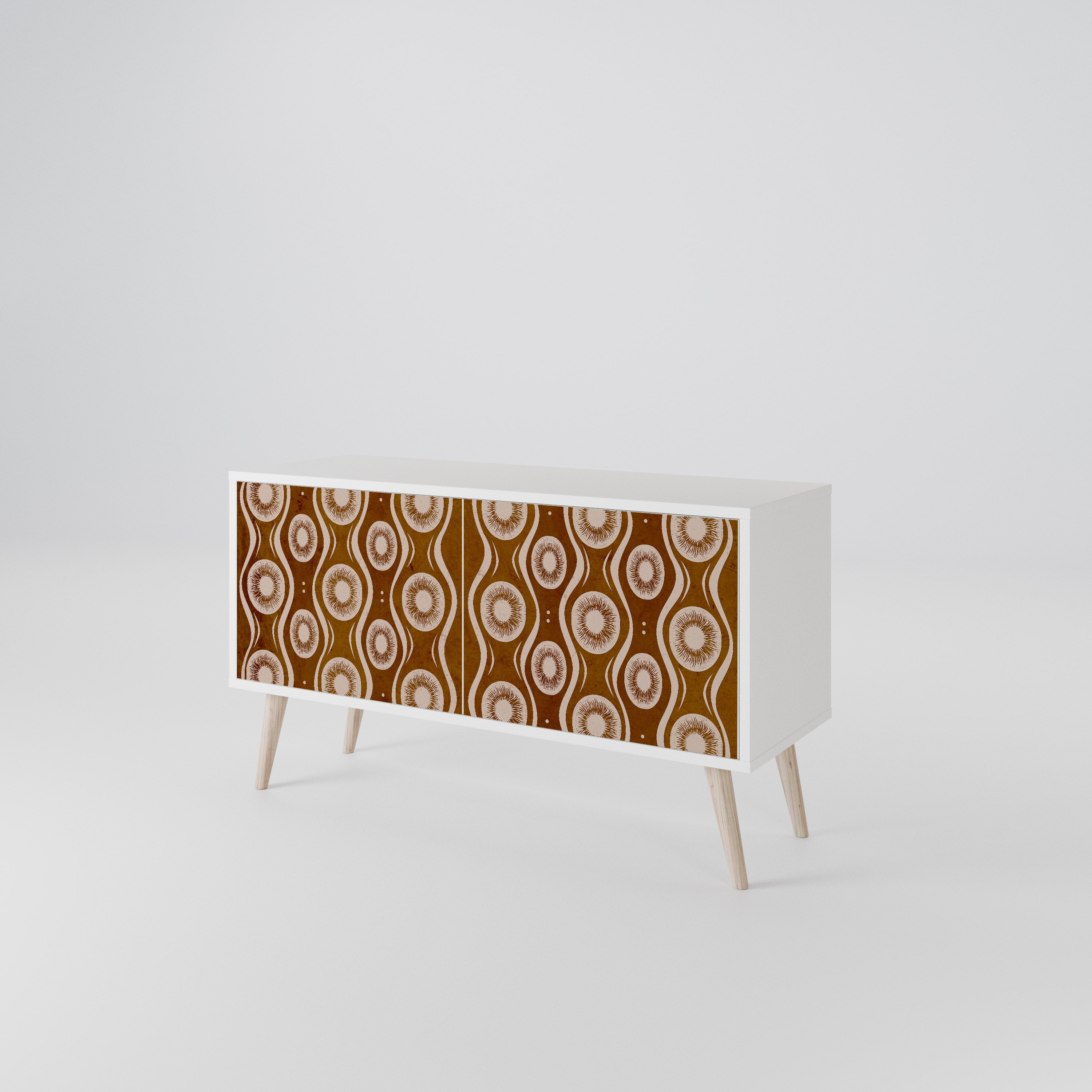 BROWN EYES Mueble de TV Compacto de 2 puertas