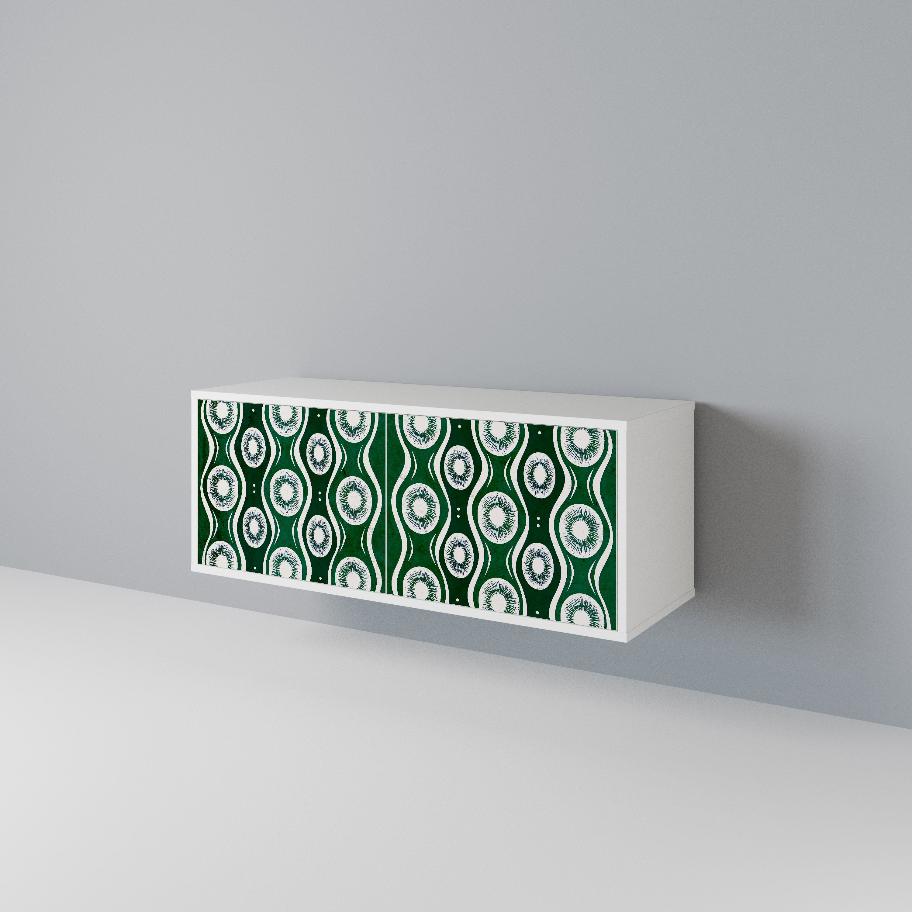 GREEN EYES Mueble de TV Compacto de 2 puertas
