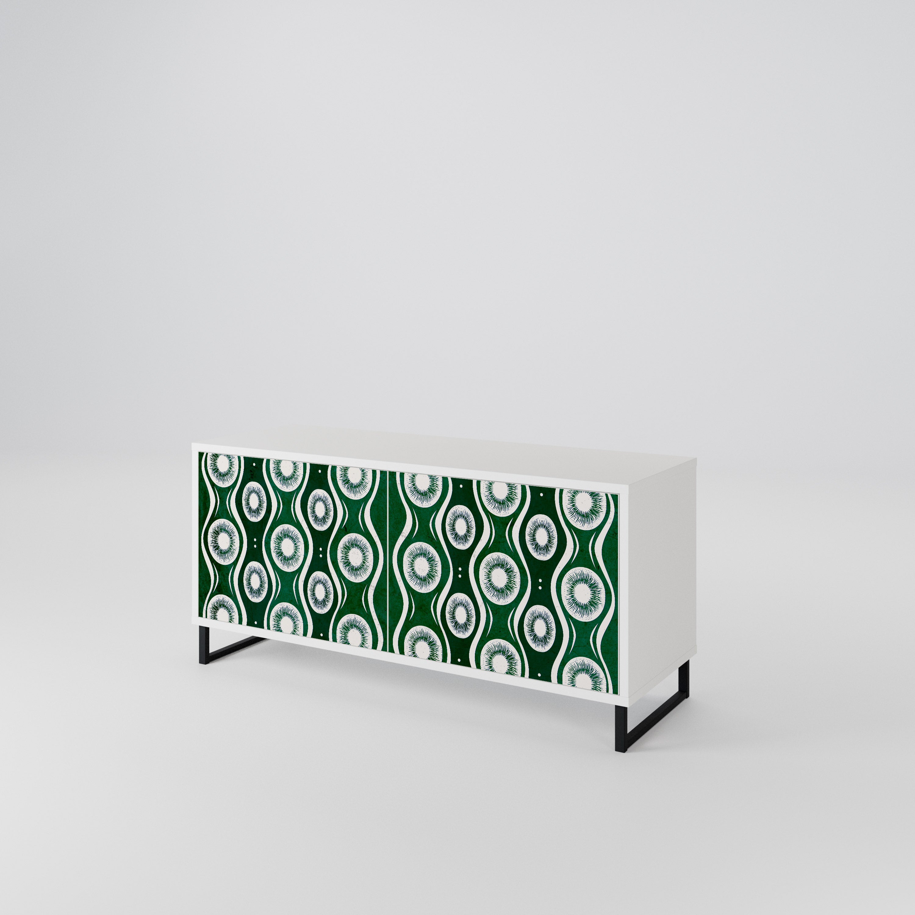 GREEN EYES Mueble de TV Compacto de 2 puertas