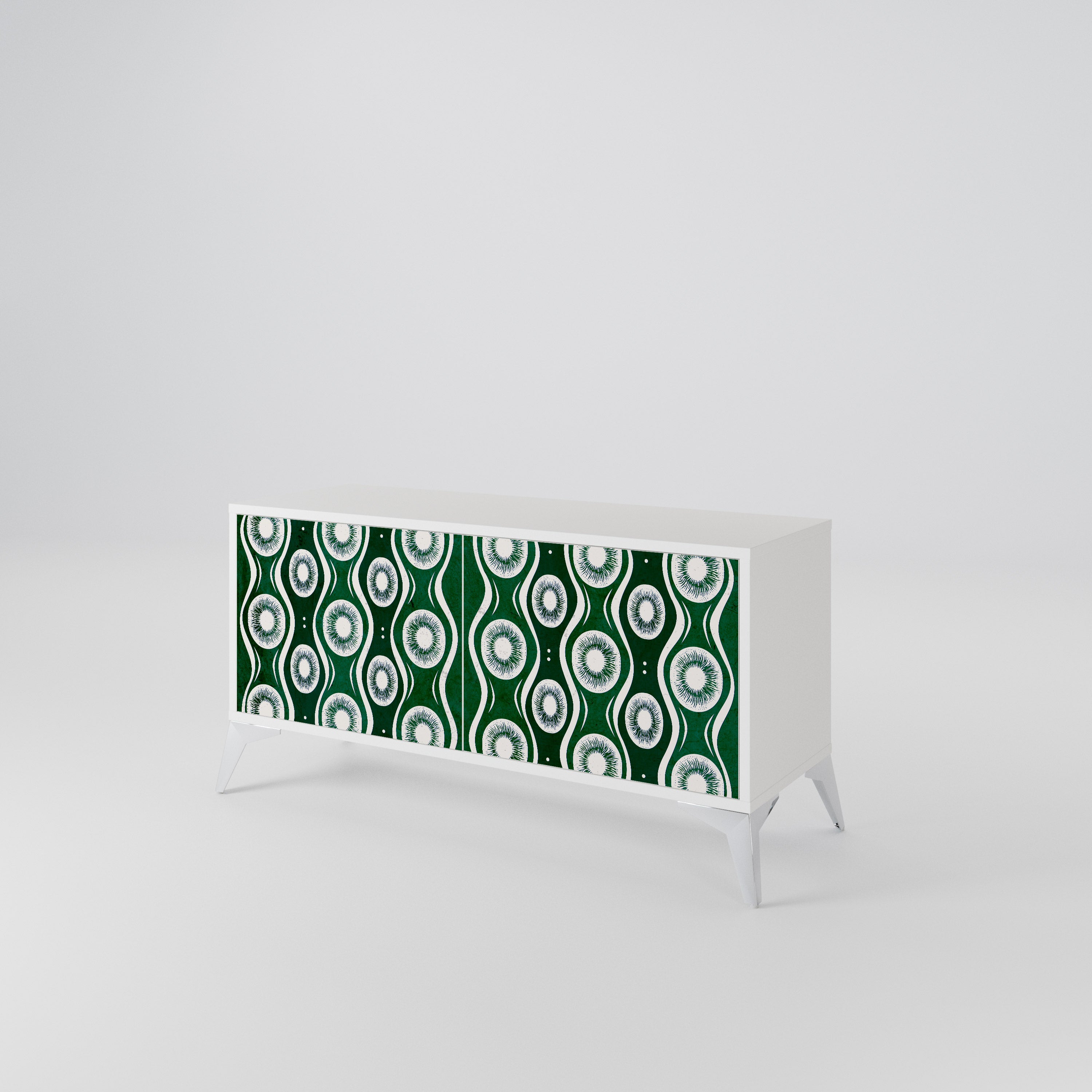 GREEN EYES Mueble de TV Compacto de 2 puertas