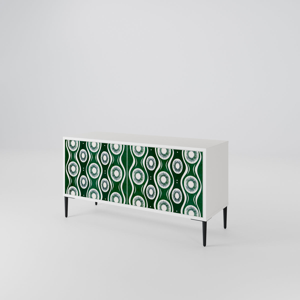 GREEN EYES Mueble de TV Compacto de 2 puertas