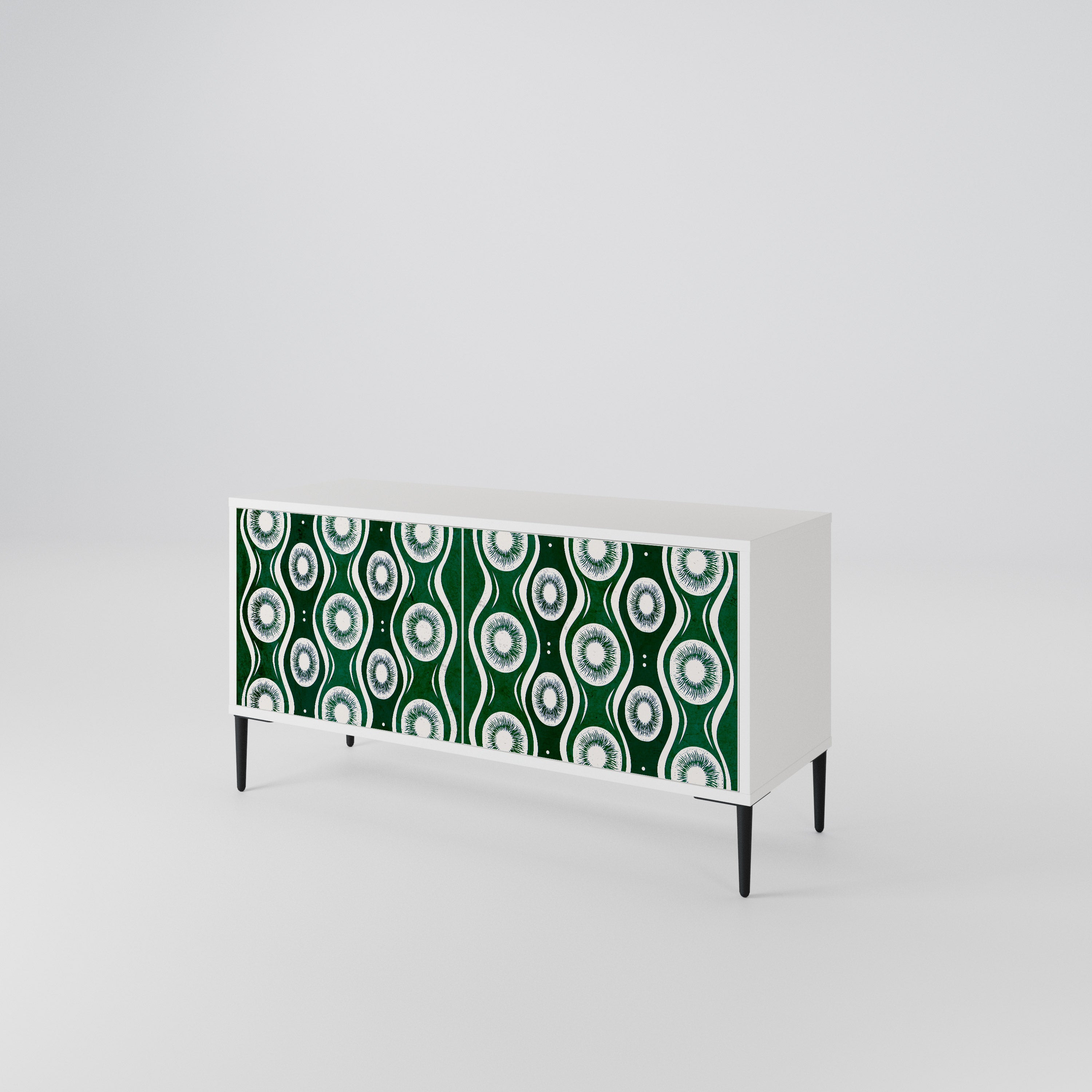 GREEN EYES Mueble de TV Compacto de 2 puertas