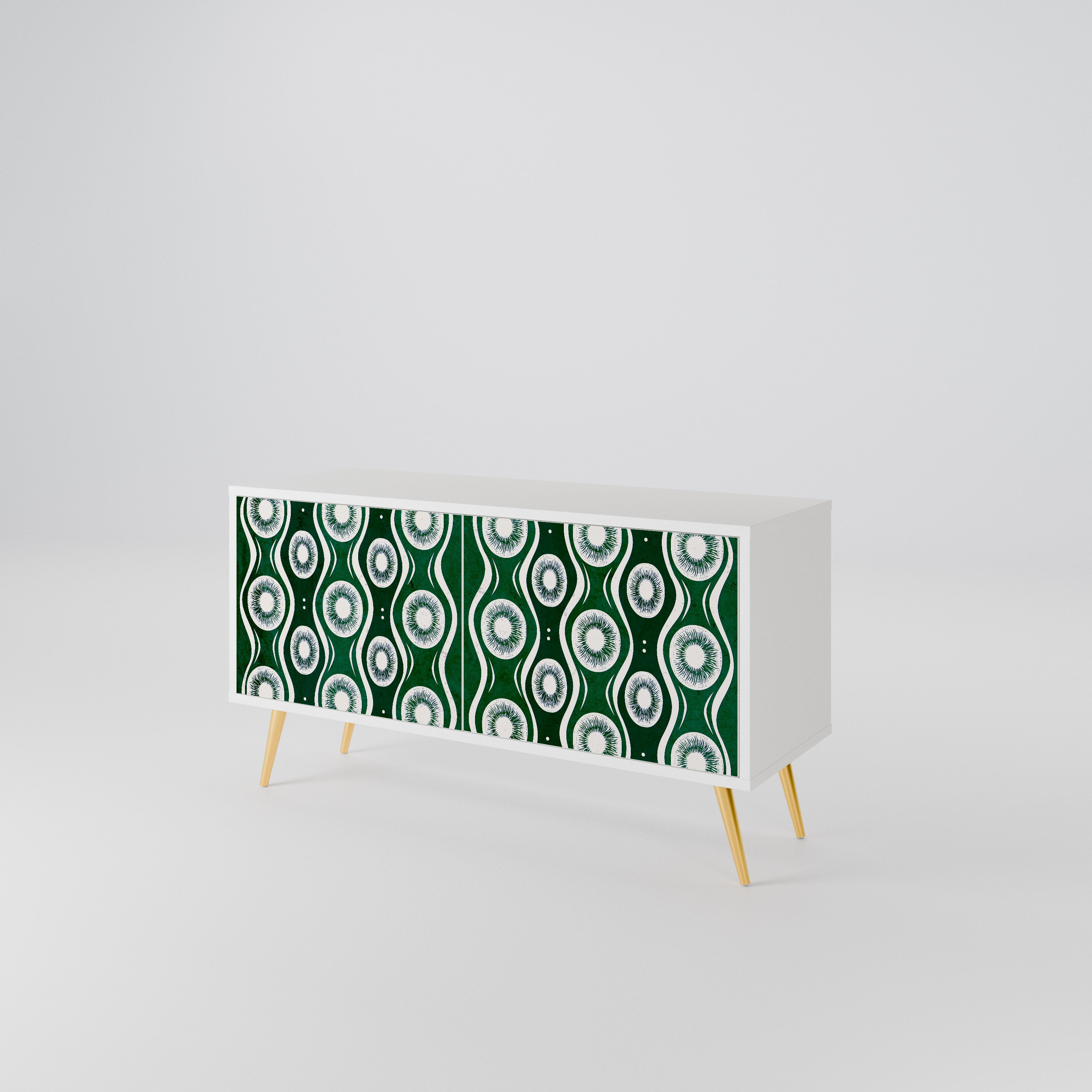 GREEN EYES Mueble de TV Compacto de 2 puertas