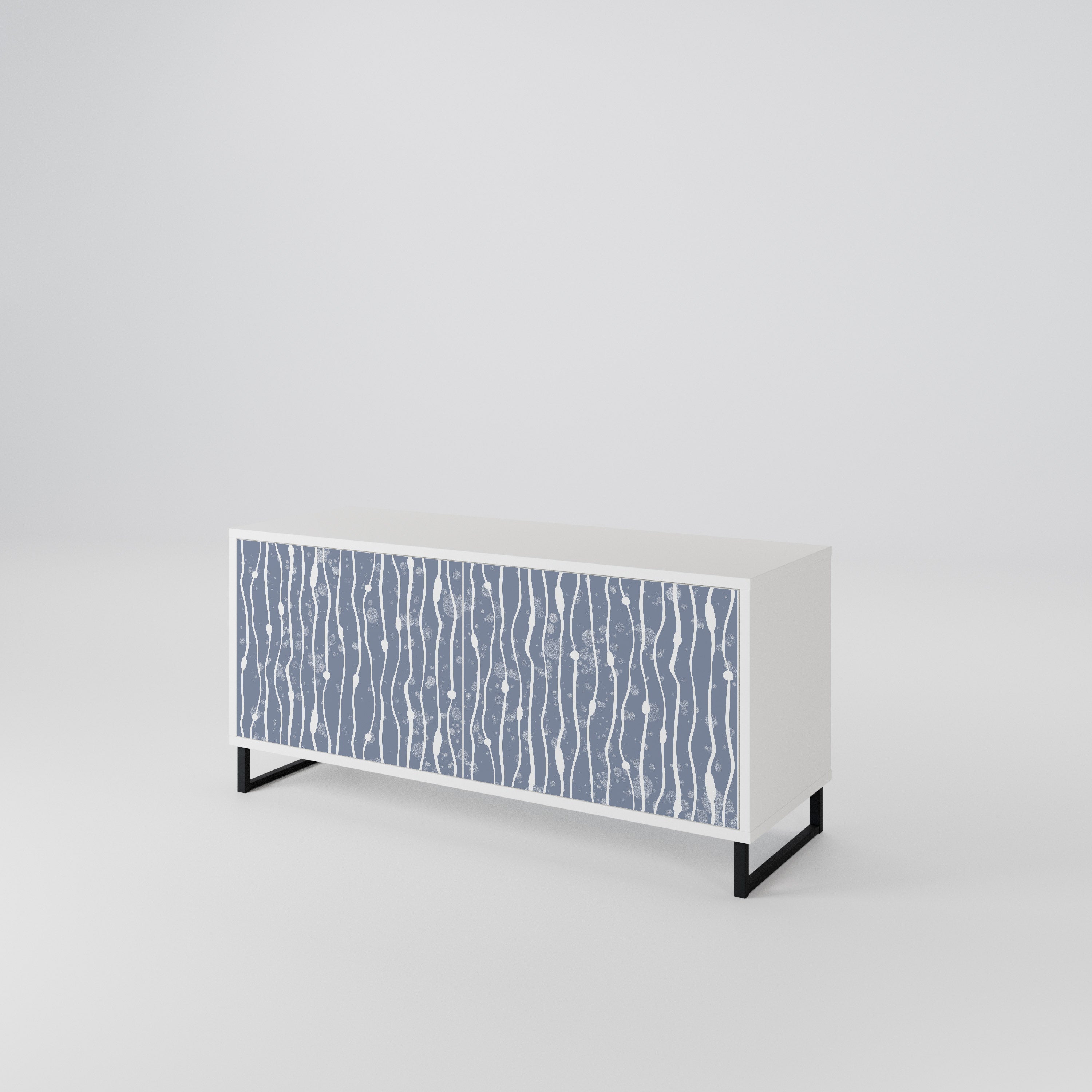 GRAPHITE RAIN Mueble de TV Compacto de 2 puertas