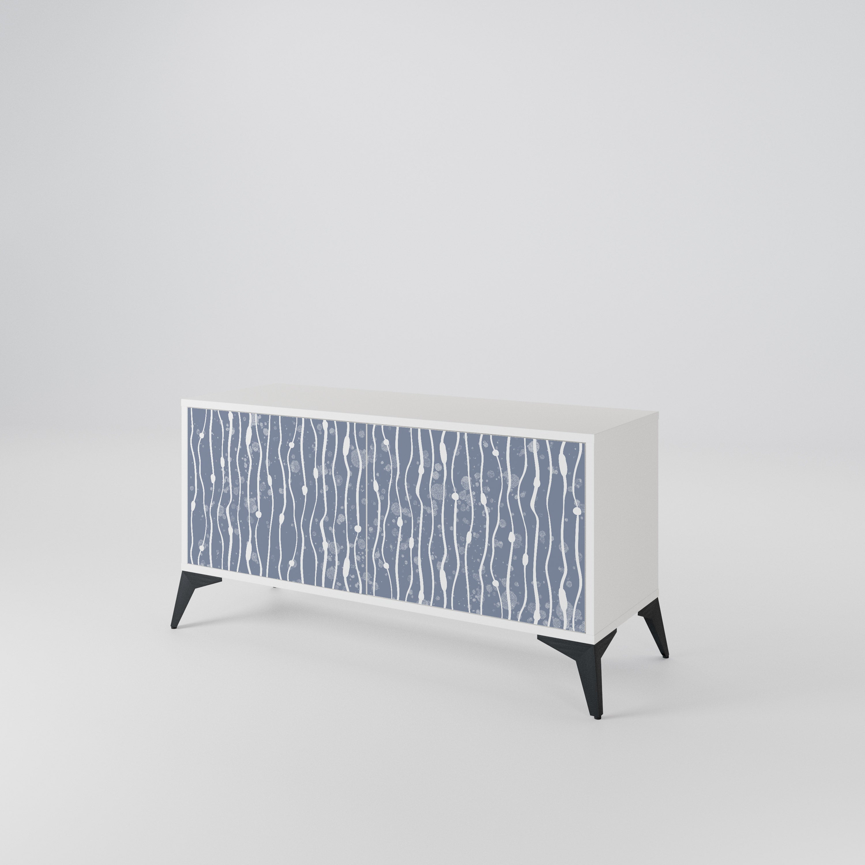 GRAPHITE RAIN Mueble de TV Compacto de 2 puertas