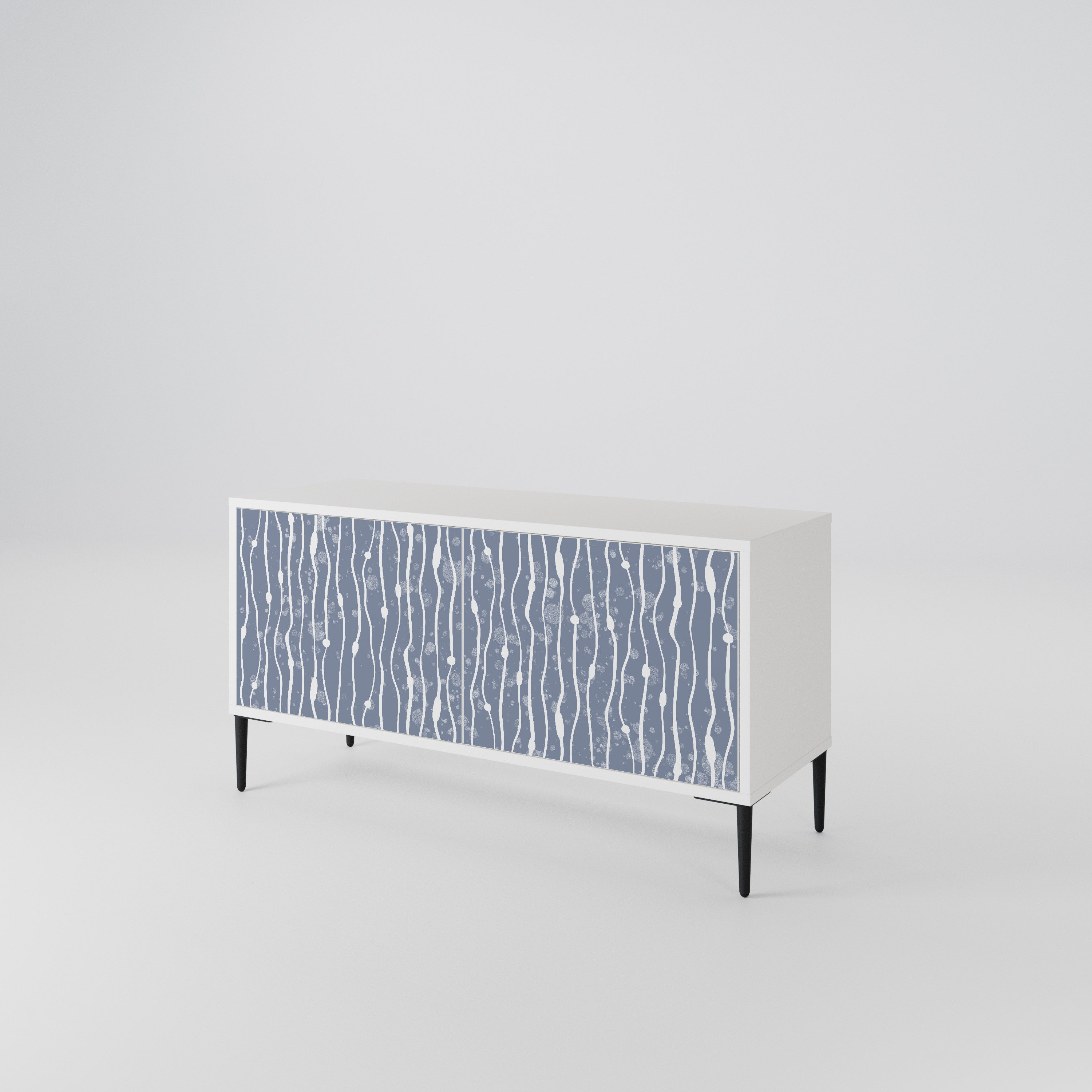 GRAPHITE RAIN Mueble de TV Compacto de 2 puertas