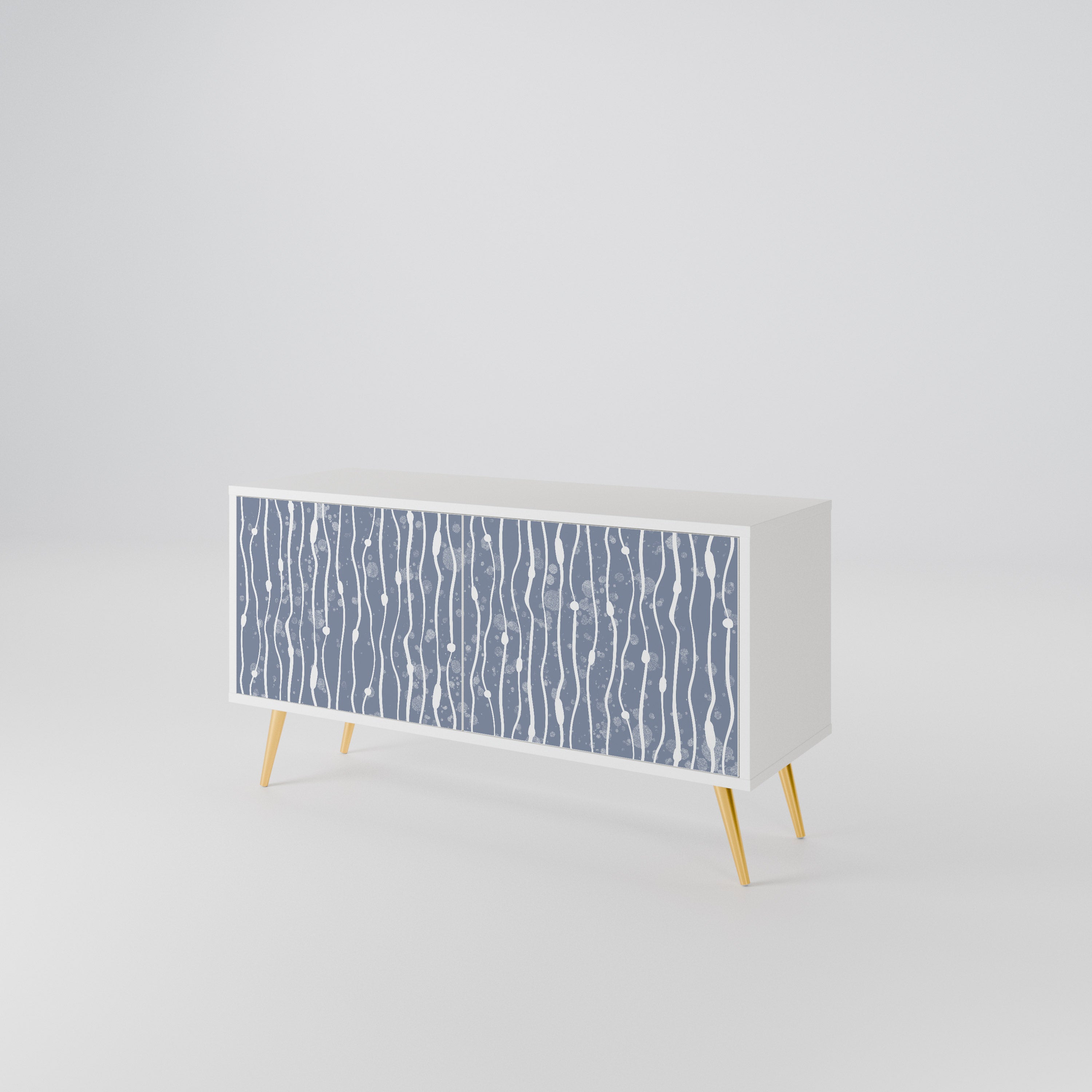 GRAPHITE RAIN Mueble de TV Compacto de 2 puertas