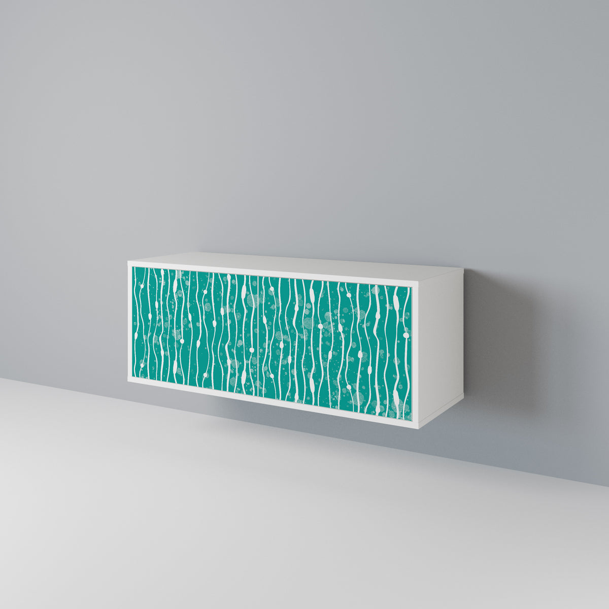 TURQUOISE RAIN Mueble de TV Compacto de 2 puertas