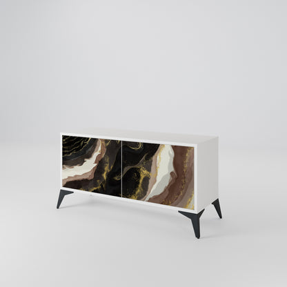 GOLD DUST Mueble de TV Compacto de 2 puertas