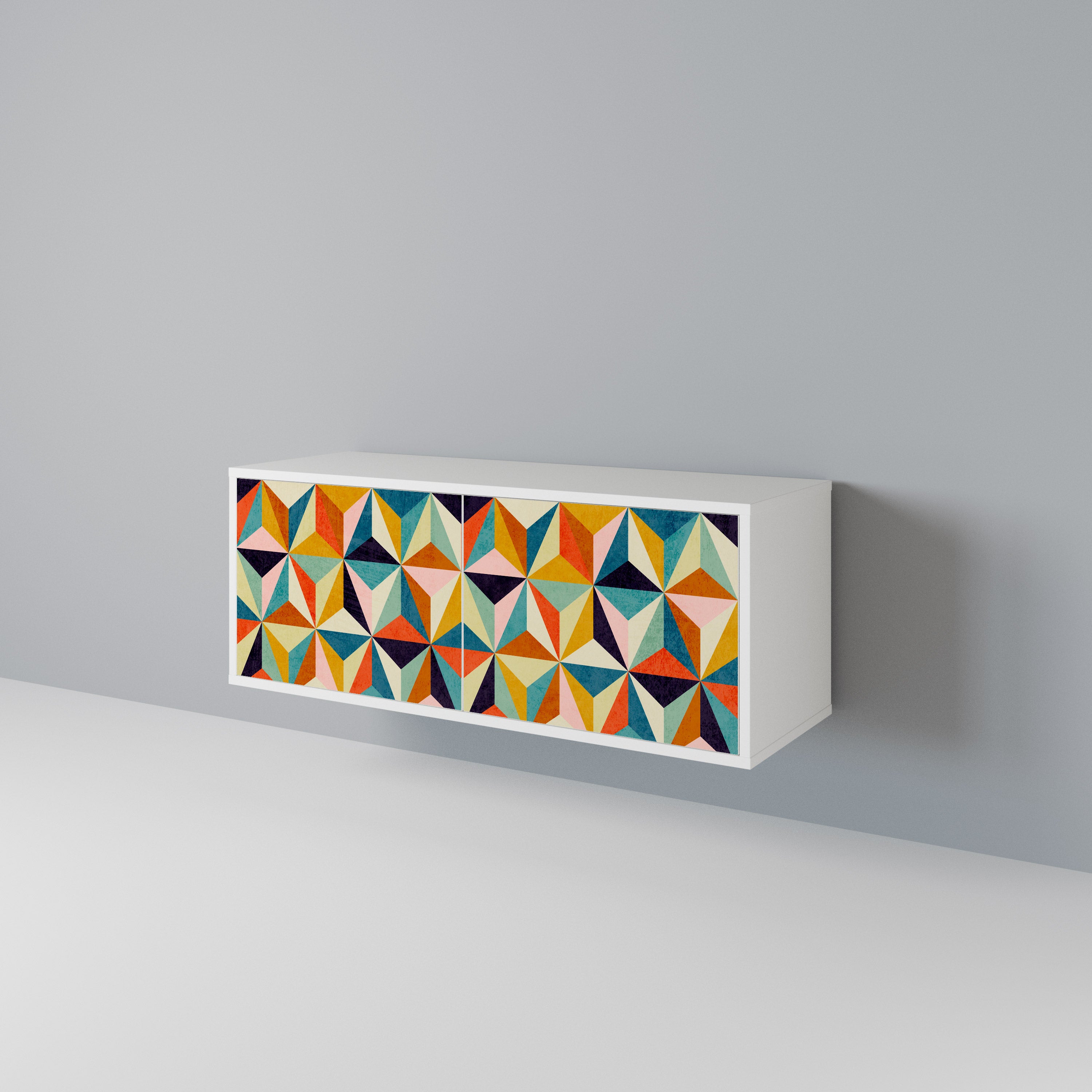 TESSELATE TREASURES Mueble de TV Compacto de 2 puertas