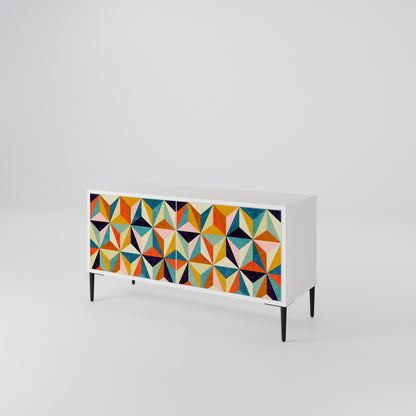 TESSELATE TREASURES Mueble de TV Compacto de 2 puertas