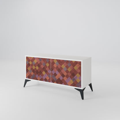 PAINTED SQUARES Compact 2-Door TV Cabinet