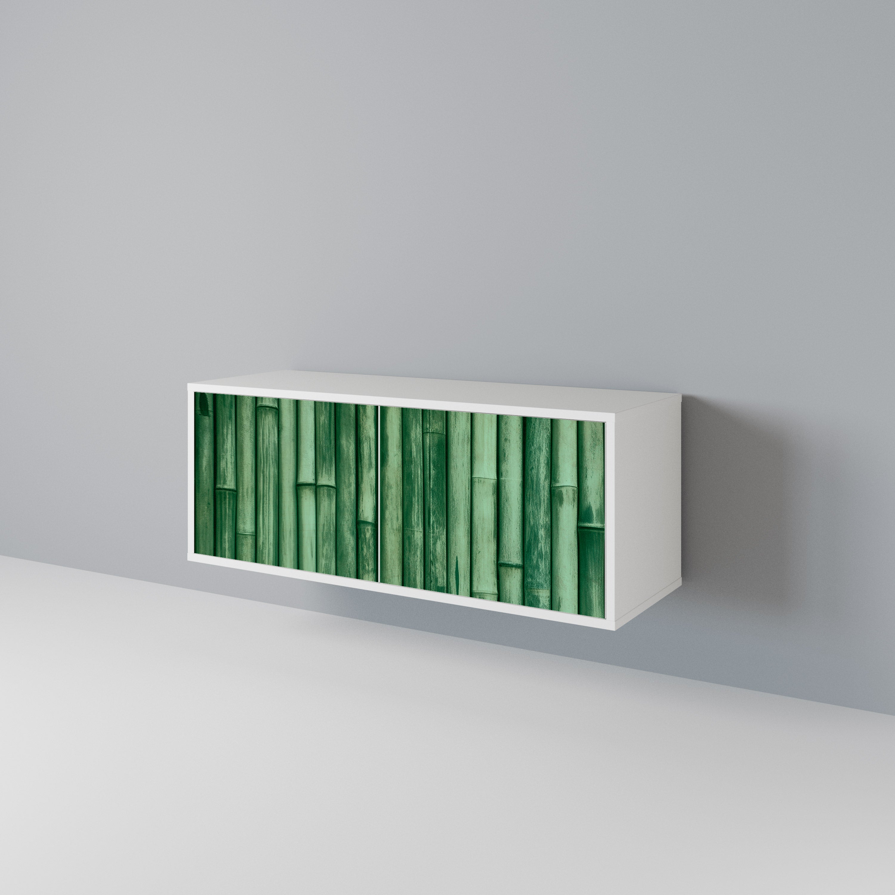 NATURAL GREEN Mueble de TV Compacto de 2 puertas